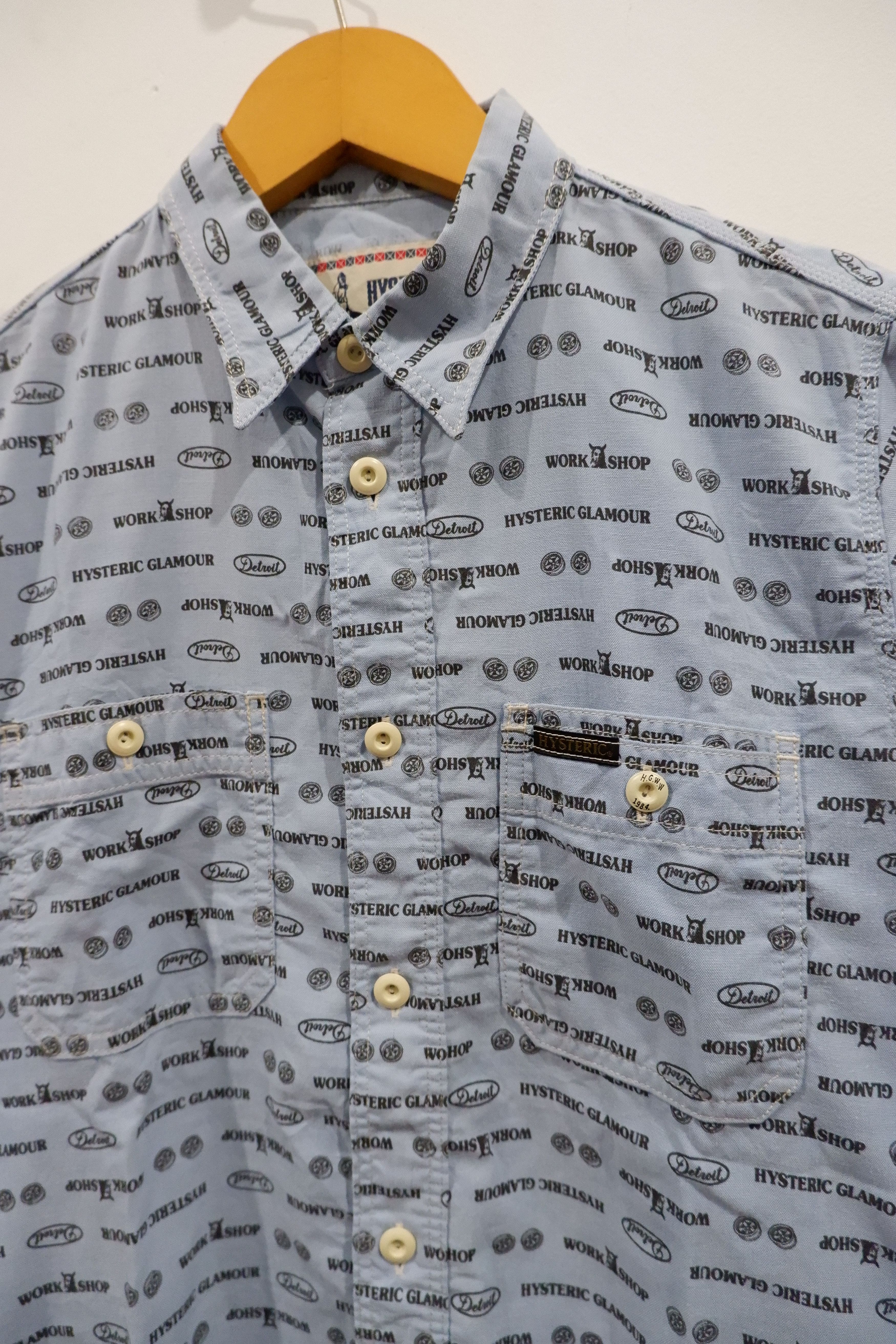 Hysteric Glamour Hysteric Glamour Workshop Detroit Printed Chambray Shirt Size US M / EU 48-50 / 2 - 3 Thumbnail