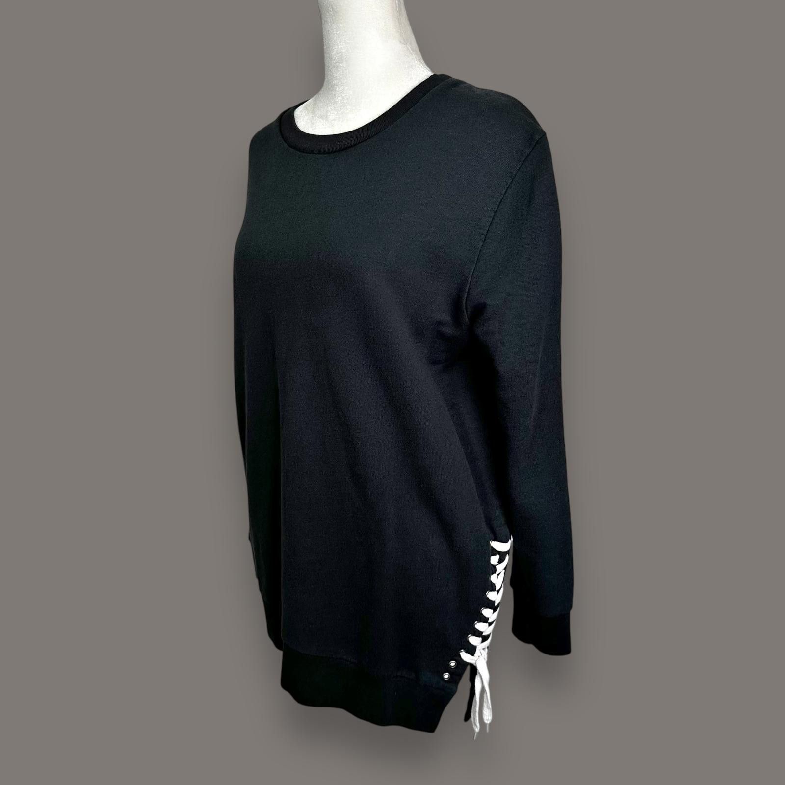 Allsaints AllSaints Lace-Up Crewneck Sweatshirt Black Women’s Size S Size S / US 4 / IT 40 - 1 Thumbnail