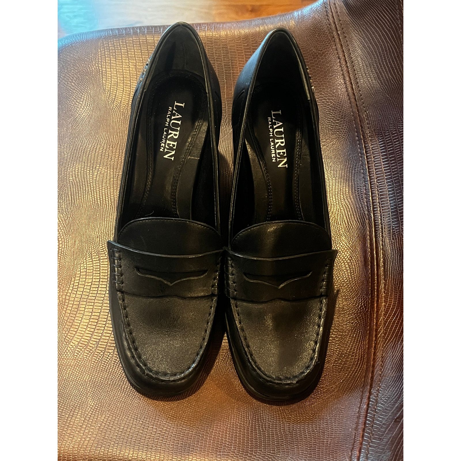Lauren Ralph Lauren Lauren Ralph Lauren Darla Penny Loafer Pumps Black 8.5B Size US 8.5 / IT 38.5 - 2 Thumbnail
