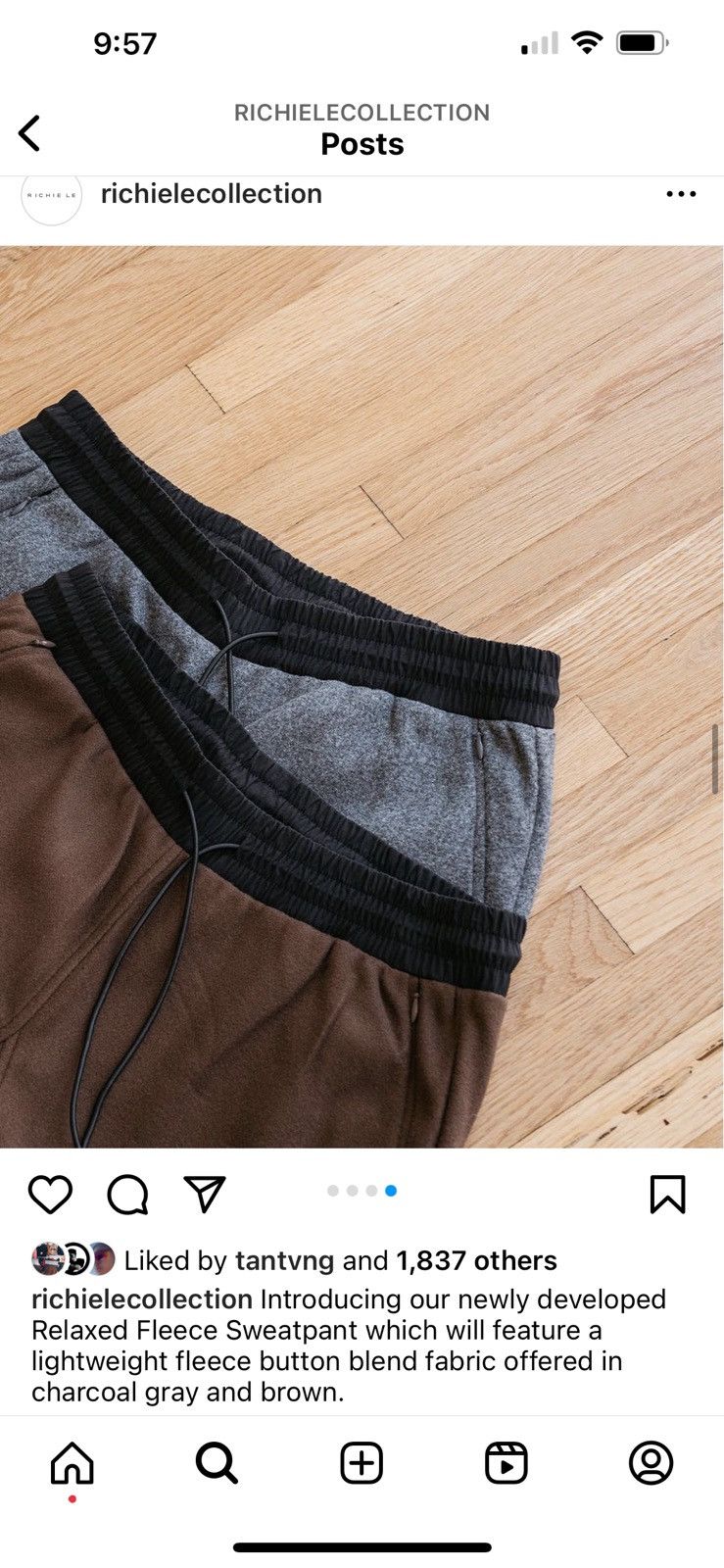 Richie Le Collection Richie Le collection summer 2023 XL relaxed fleece pant Size US 38 / EU 54 - 9 Thumbnail