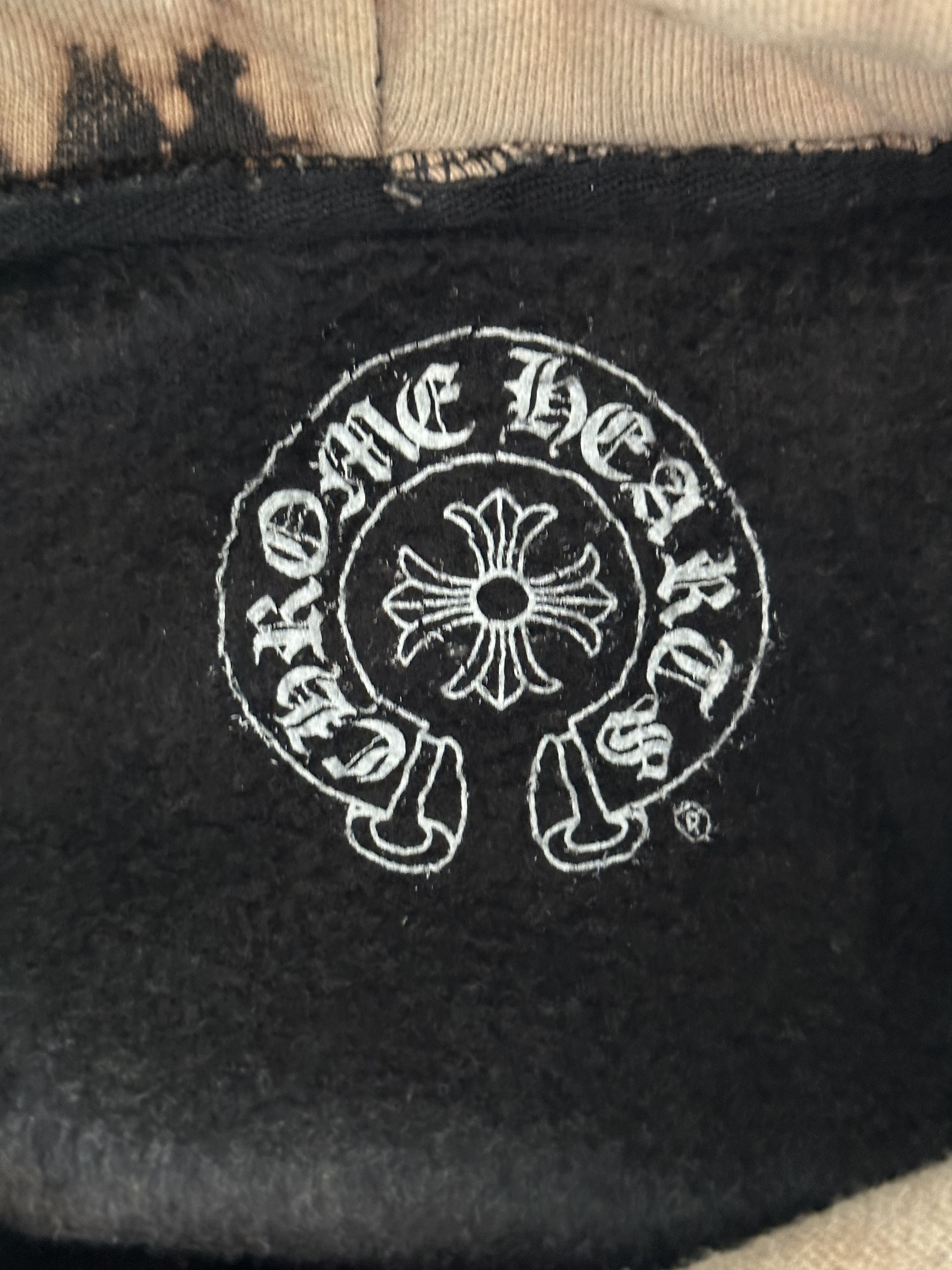 Chrome Hearts Off-White CVTVLIST Black Tie-Dye Bleached Hoodie Size US L / EU 52-54 / 3 - 3 Thumbnail