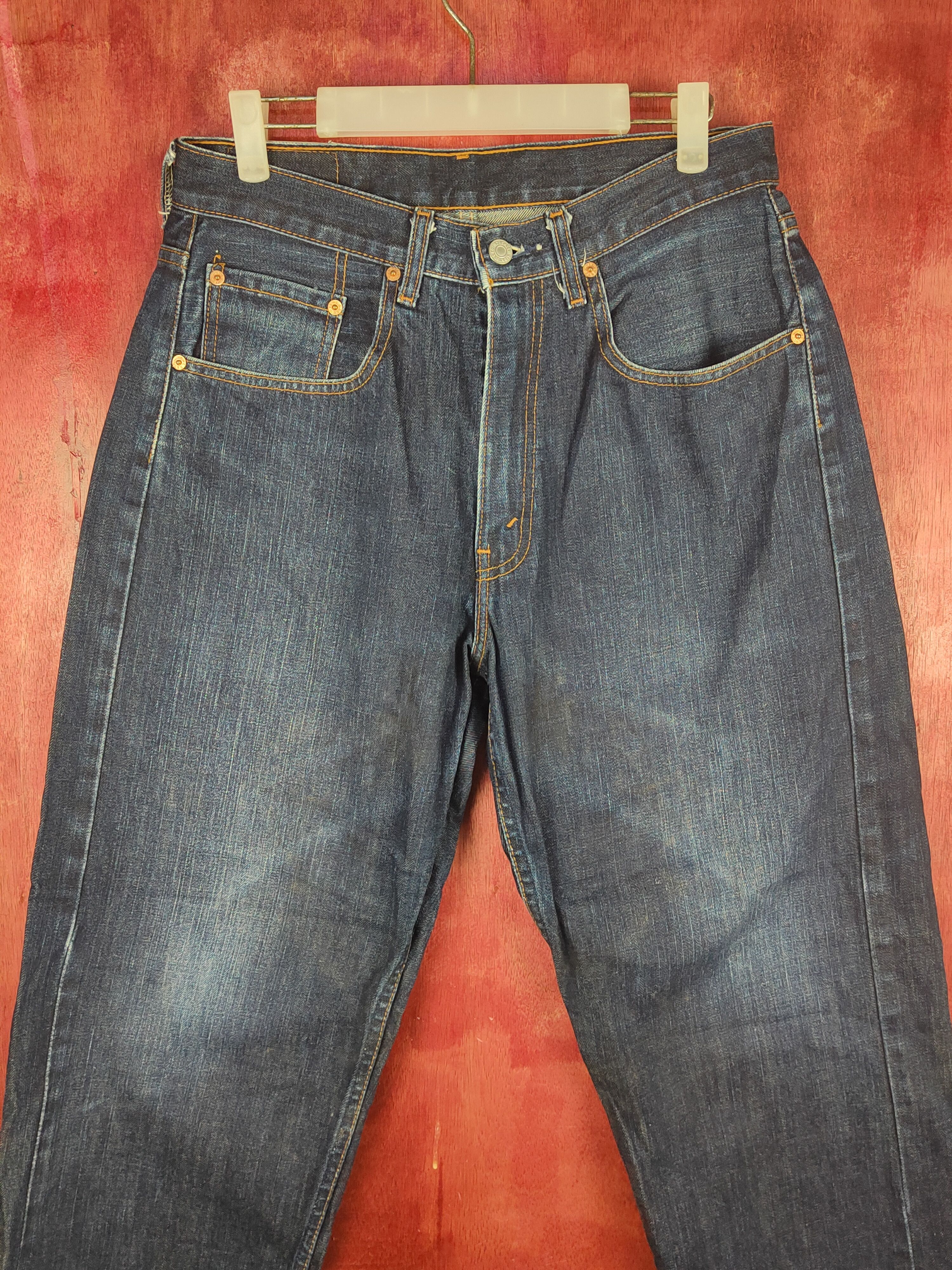 Levi's Levi's Dark Blue Distressed Ripped Jeans #S1882 Size US 31 - 2 Thumbnail