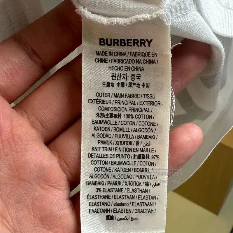 Burberry Burberry White Cotton Men's T. Size US S / EU 44-46 / 1 - 4 Thumbnail