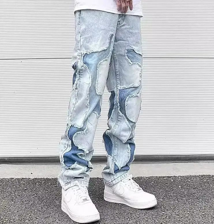 Japanese Brand Swag Style Blue Frayed Jeans Pants Size US 32 / EU 48 - 2 Thumbnail