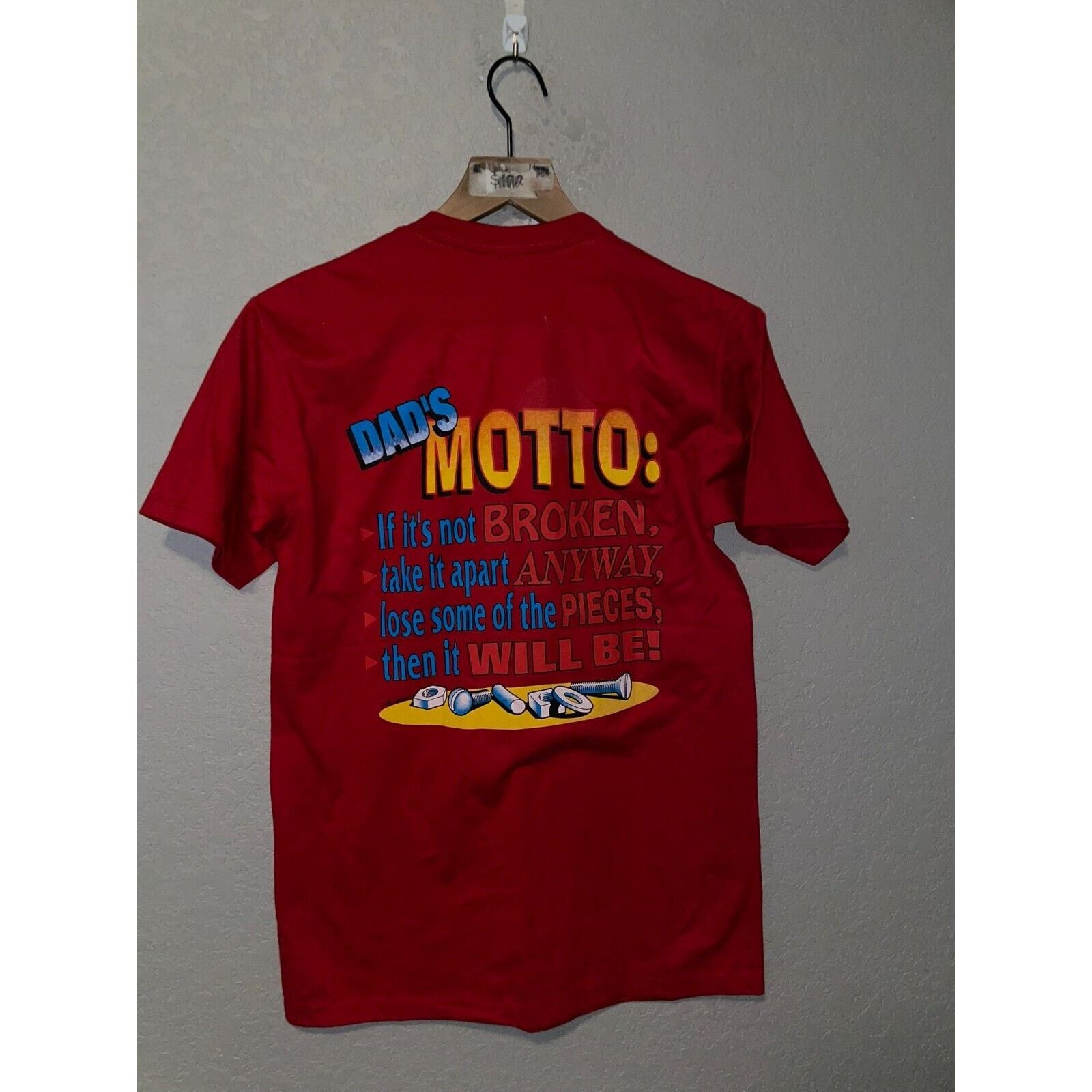 Jerzees Vintage Test Print Shirt Christmas Santa Grandpa Red Tee VTG Size US S / EU 44-46 / 1 - 6 Thumbnail