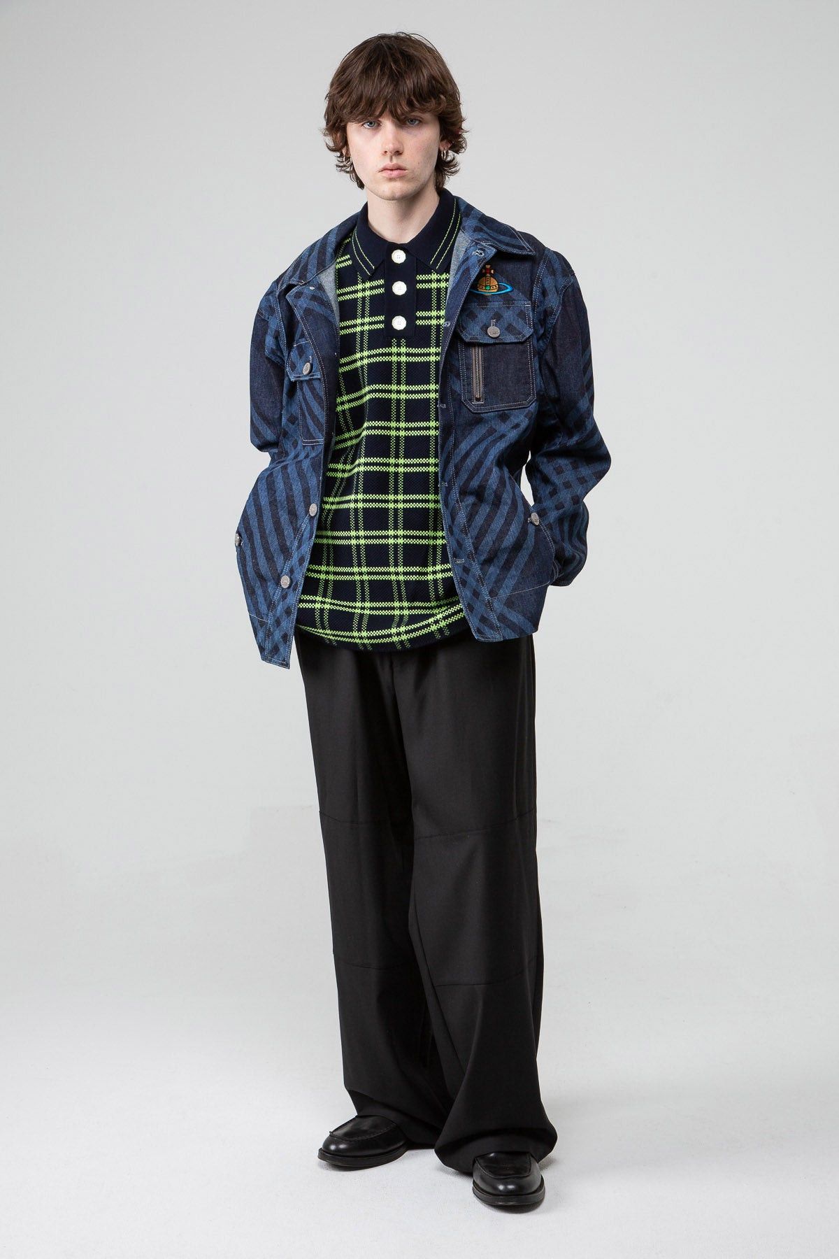 Vivienne Westwood $875 NWT Vivienne Westwood Collared Striped Denim Jacket Size US L / EU 52-54 / 3 - 5 Thumbnail