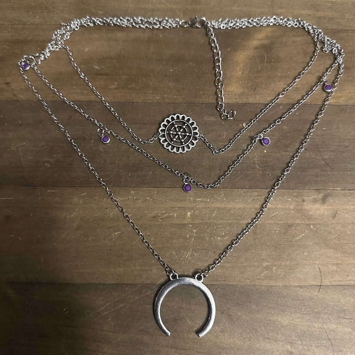 Other Layered multi strand sun and crescent moon necklace Size ONE SIZE - 3 Thumbnail