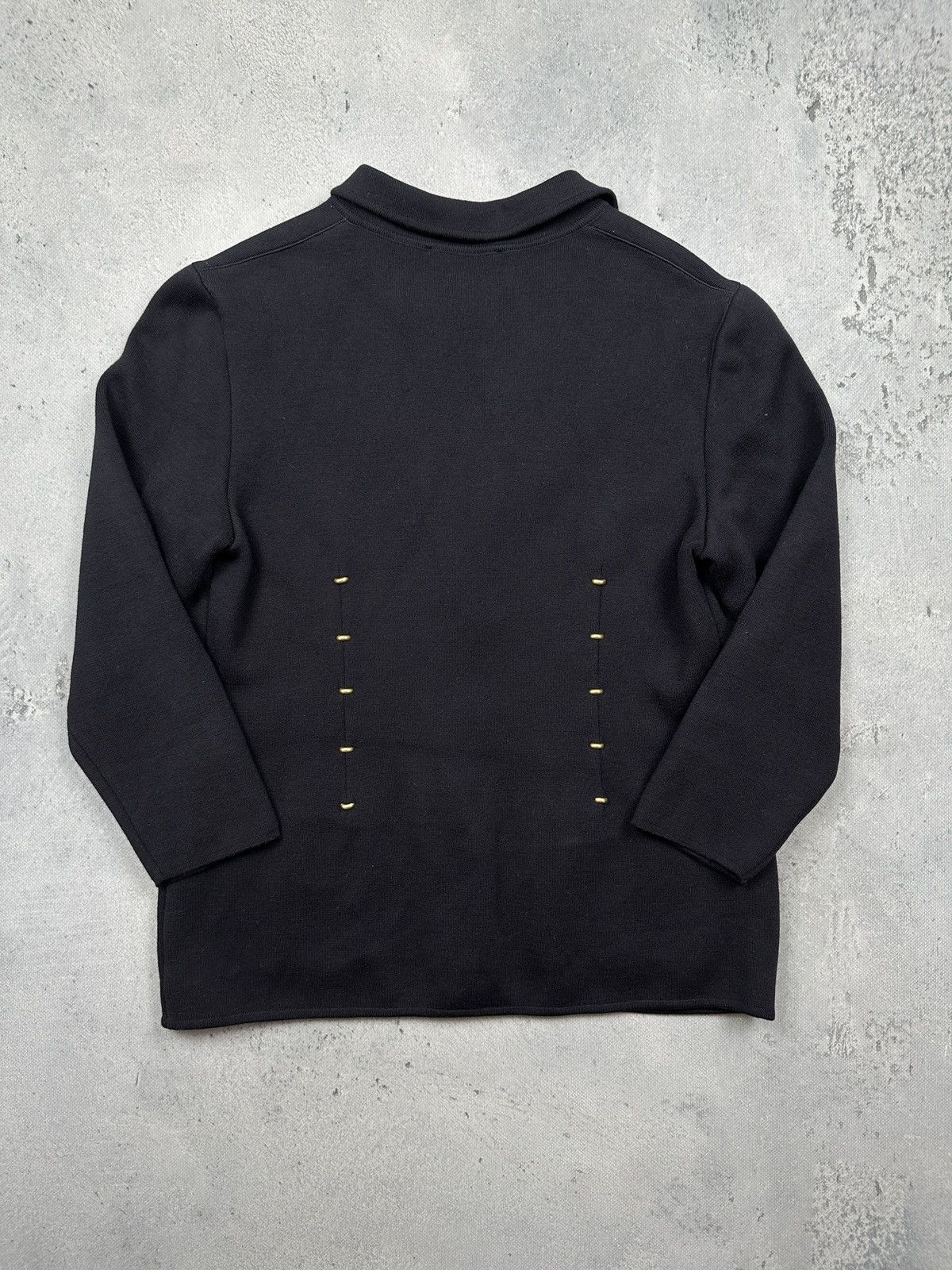 Escada Vintage Escada Margaretha Ley Black Wool Blazer Cardigan 80s Size L / US 10 / IT 46 - 3 Thumbnail