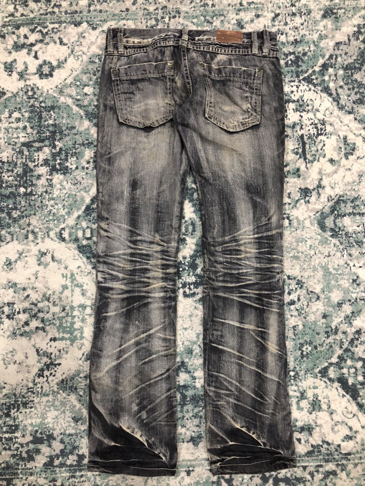 14th Addiction 2000s Japanese Brand SpRay Distressed Flared Denim Size US 29 - 3 Thumbnail