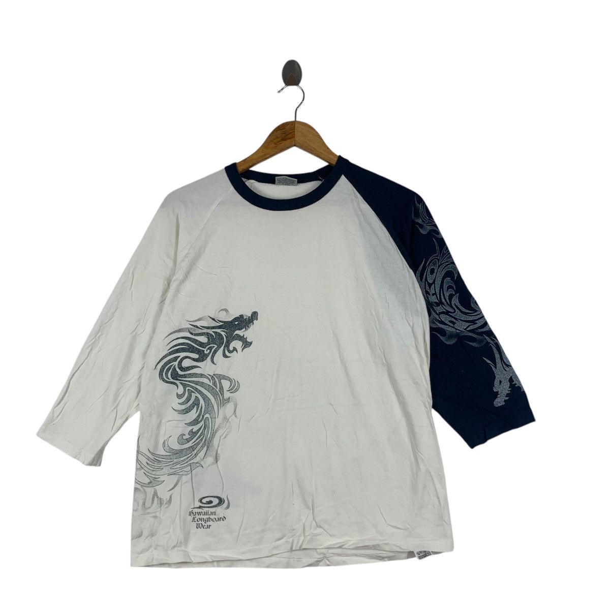 Vintage Vintage PIKO HAWAII DRAGON Longboard Y2K Tee Shirt Top Size US M / EU 48-50 / 2 - 1 Thumbnail