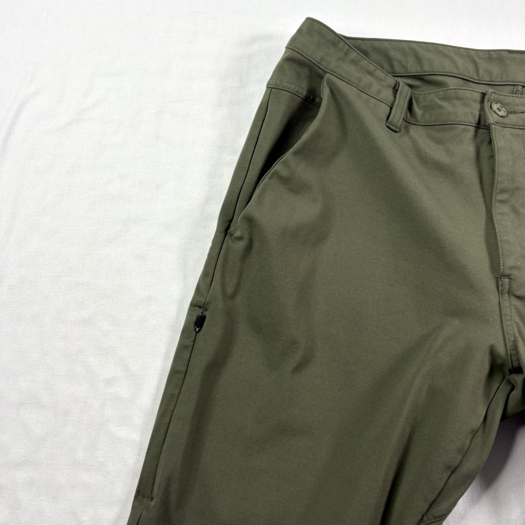 Vintage BYLT Everyday Jogger Pants Mens 36 Green Tapered Stretch Athleisure Slim Front Zip Pants W34 L27 Casual Shoes? Size US 36 / EU 52 - 2 Thumbnail