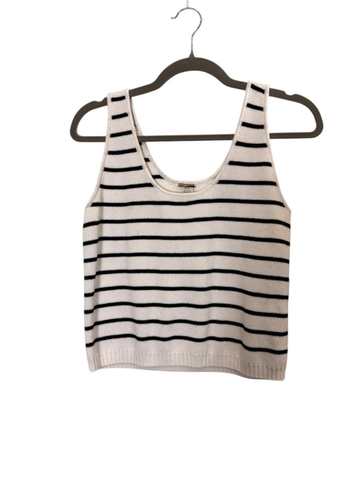 Magaschoni Magaschoni Coastal Preppy Cotton Knit Crop Tank Top sz M Size M / US 6-8 / IT 42-44 - 1 Thumbnail