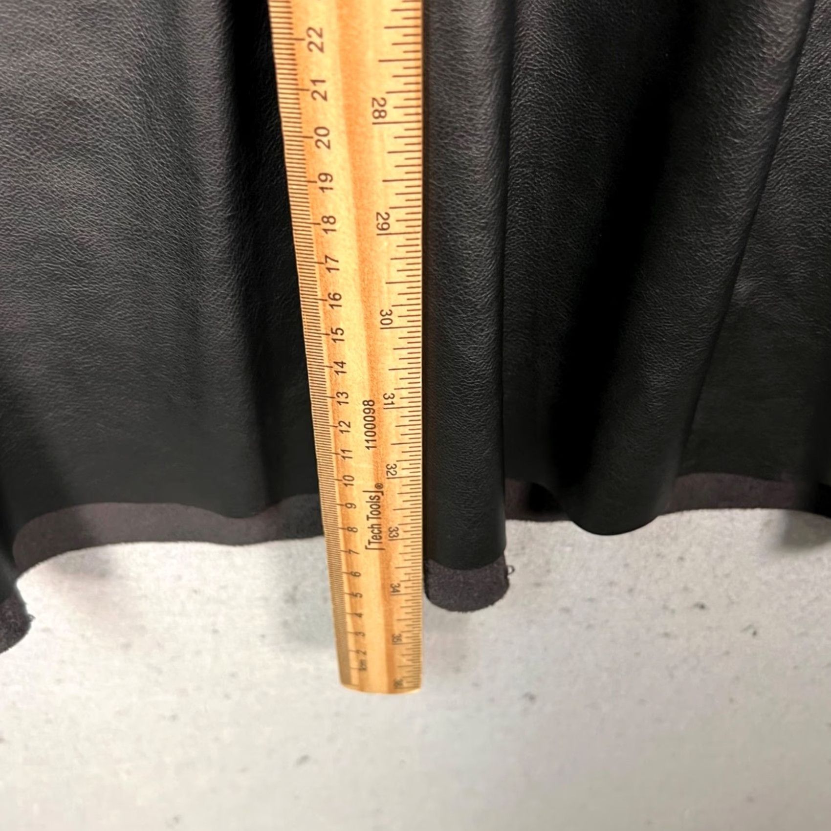 Zara Zara Womens Midi Skirt Black Faux Leather Paneled Flared Hem Size M Size 32" / US 10 / IT 46 - 5 Thumbnail