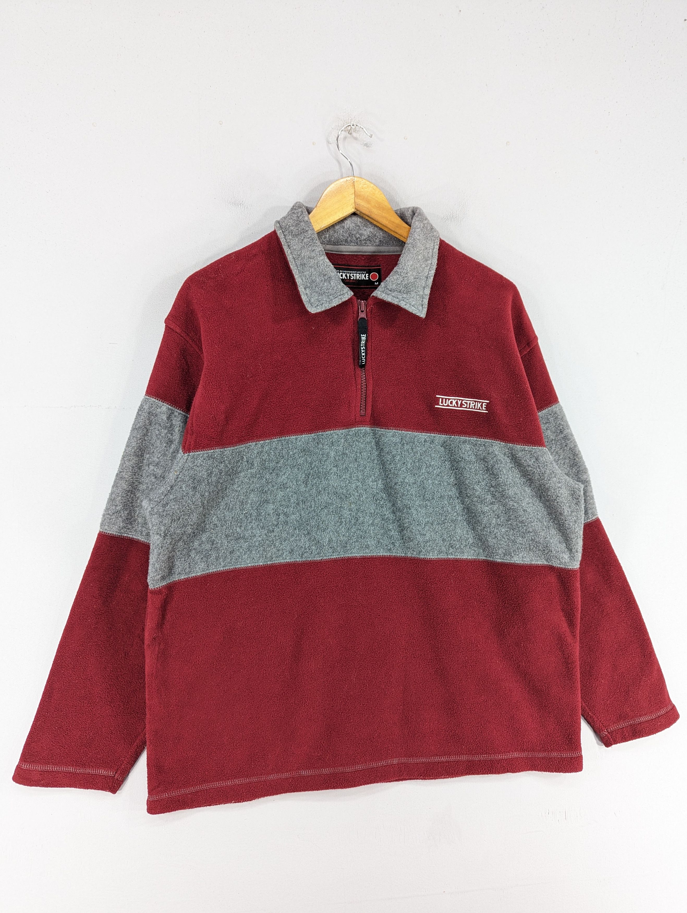 Sports Specialties × Vintage Vintage Lucky Strike Fleece Halfzipper Shirt Jacket Size US M / EU 48-50 / 2 - 2 Thumbnail