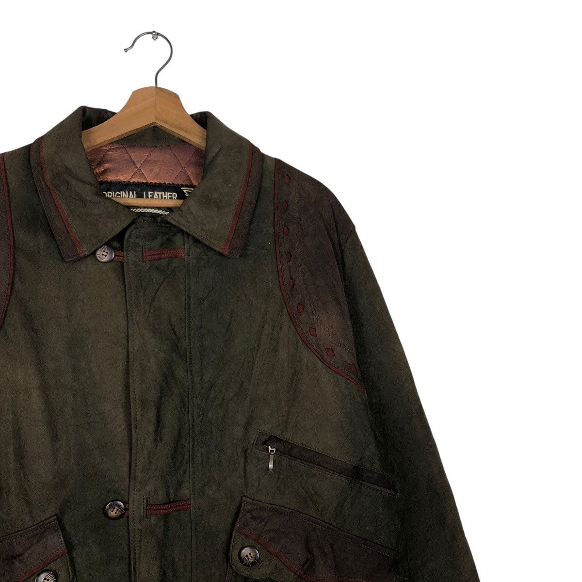 Japanese Brand 🔥VINTAGE BIKER LEATHER JACKET GENOME BLACK LABEL SPAIN Size US L / EU 52-54 / 3 - 8 Thumbnail