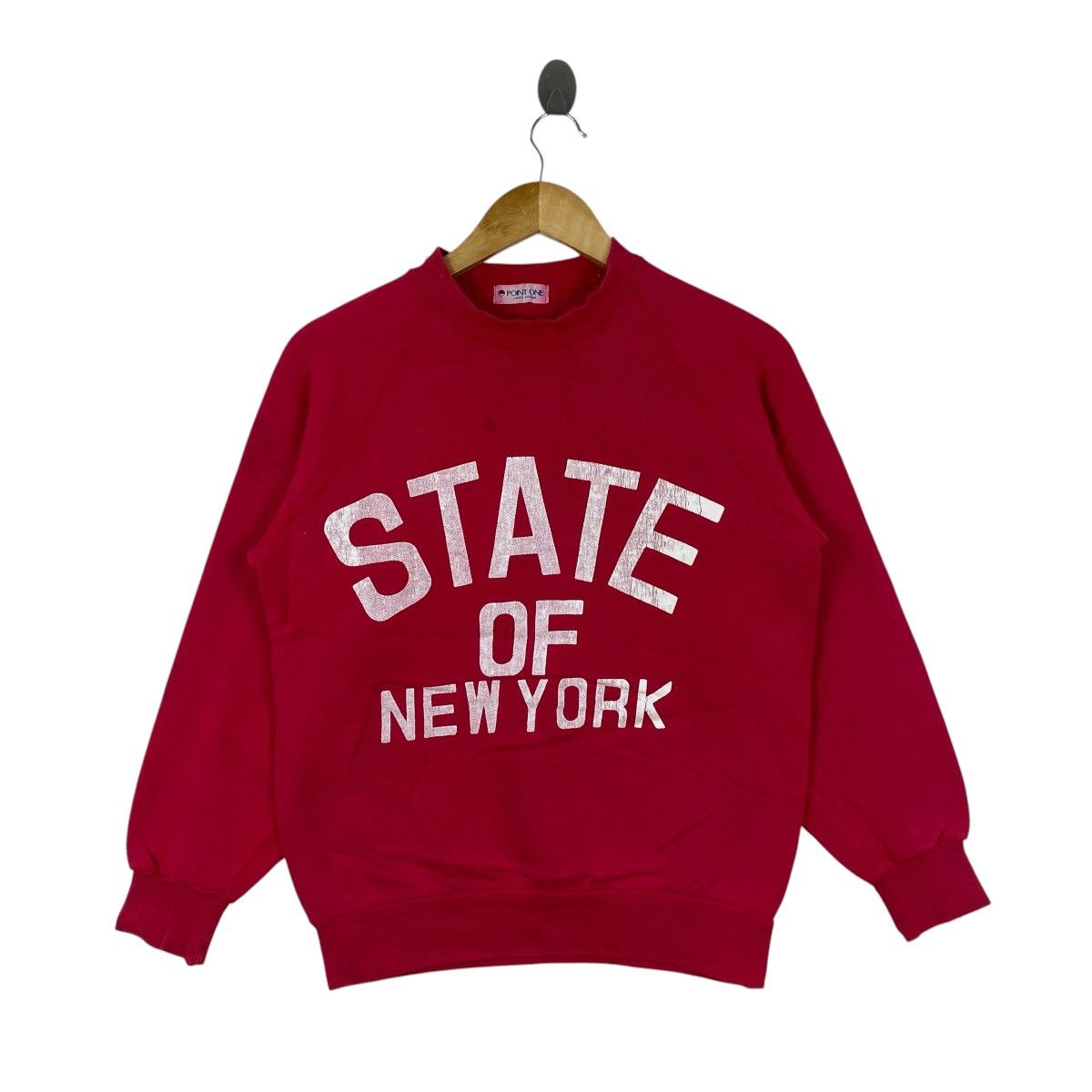 Vintage Vintage Point One State of NY Red Sweatshirt M Varsity Size US M / EU 48-50 / 2 - 1 Thumbnail