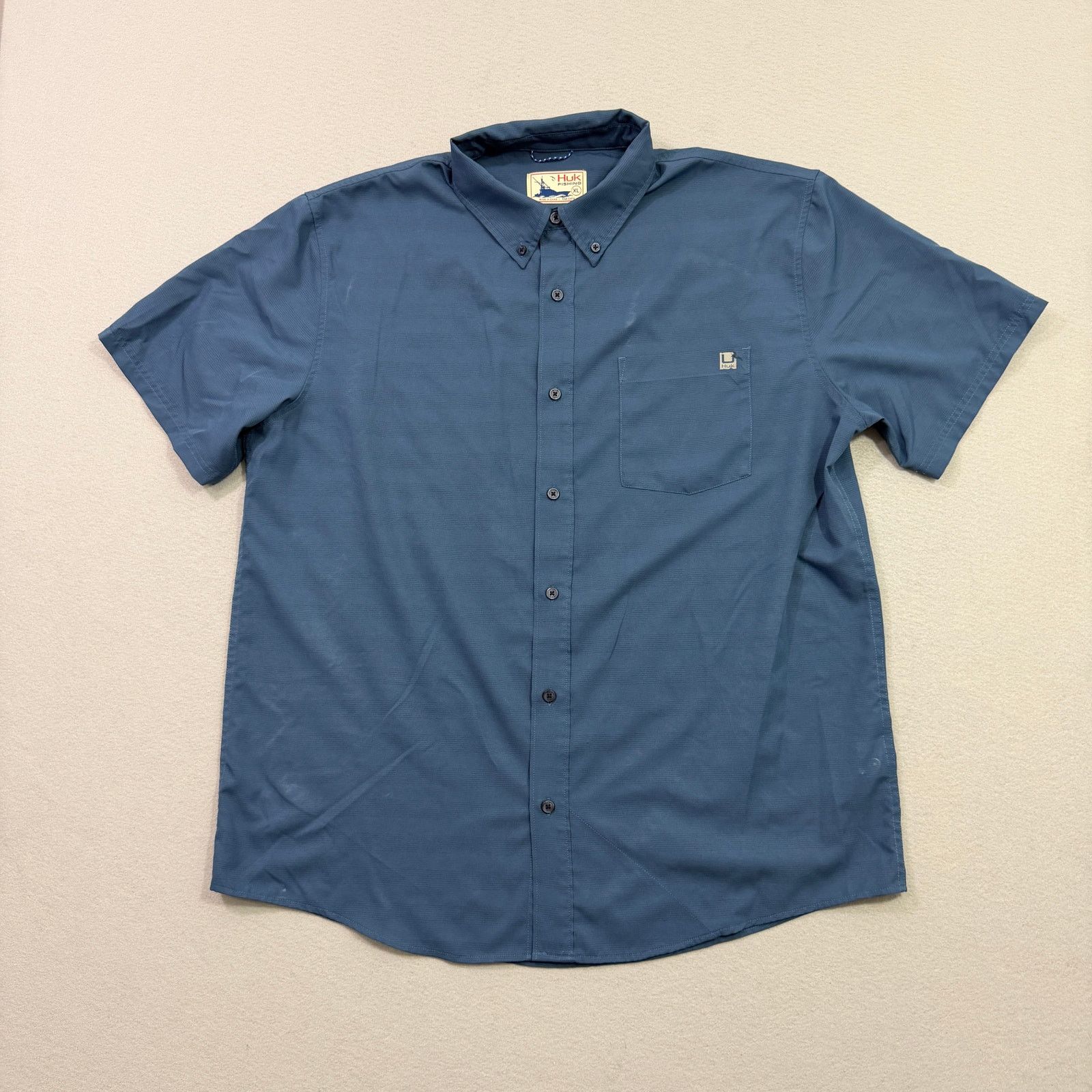Vintage HUK Kona Short Sleeve Button Shirt Men's Extra Large Blue Size US XL / EU 56 / 4 - 1 Thumbnail