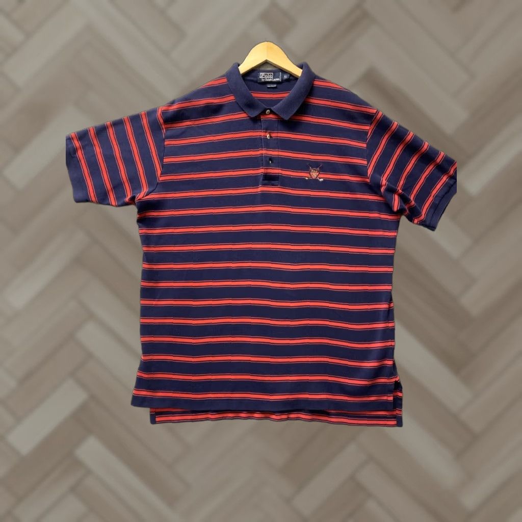 Polo Ralph Lauren Polo Ralph Lauren Men's Striped Polo Shirt XL Multicolor Button-Up Short Sleeve Size US XL / EU 56 / 4 - 1 Thumbnail