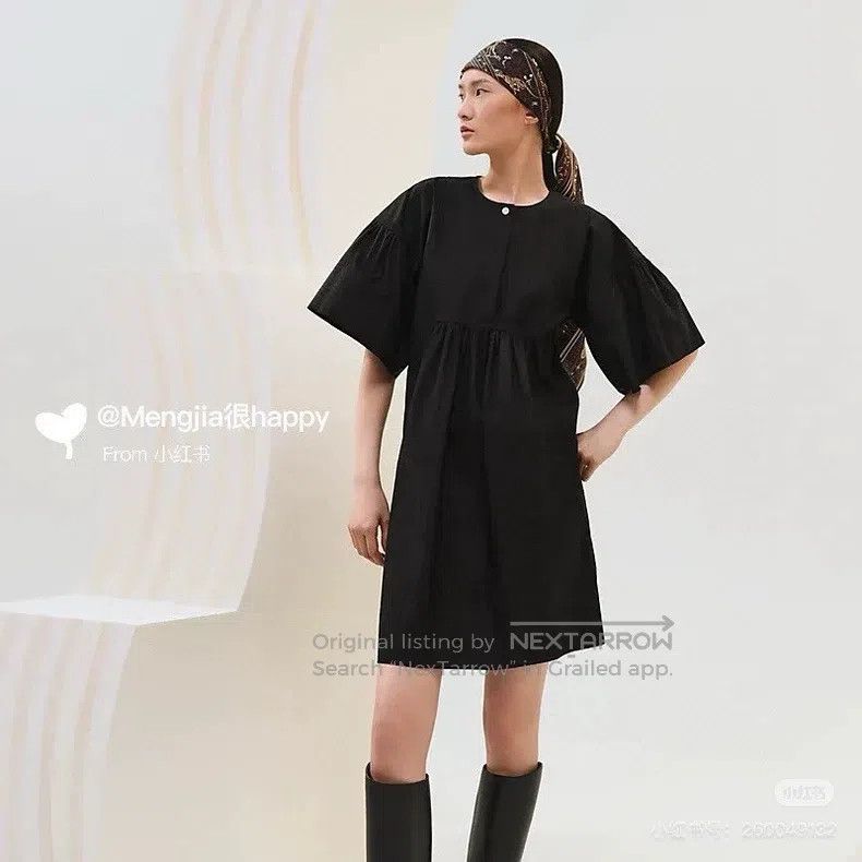 Hermes Hermes 25 Spring/Summer ladies' short sleeve dress, black Size XS / US 0-2 / IT 36-38 - 6 Thumbnail