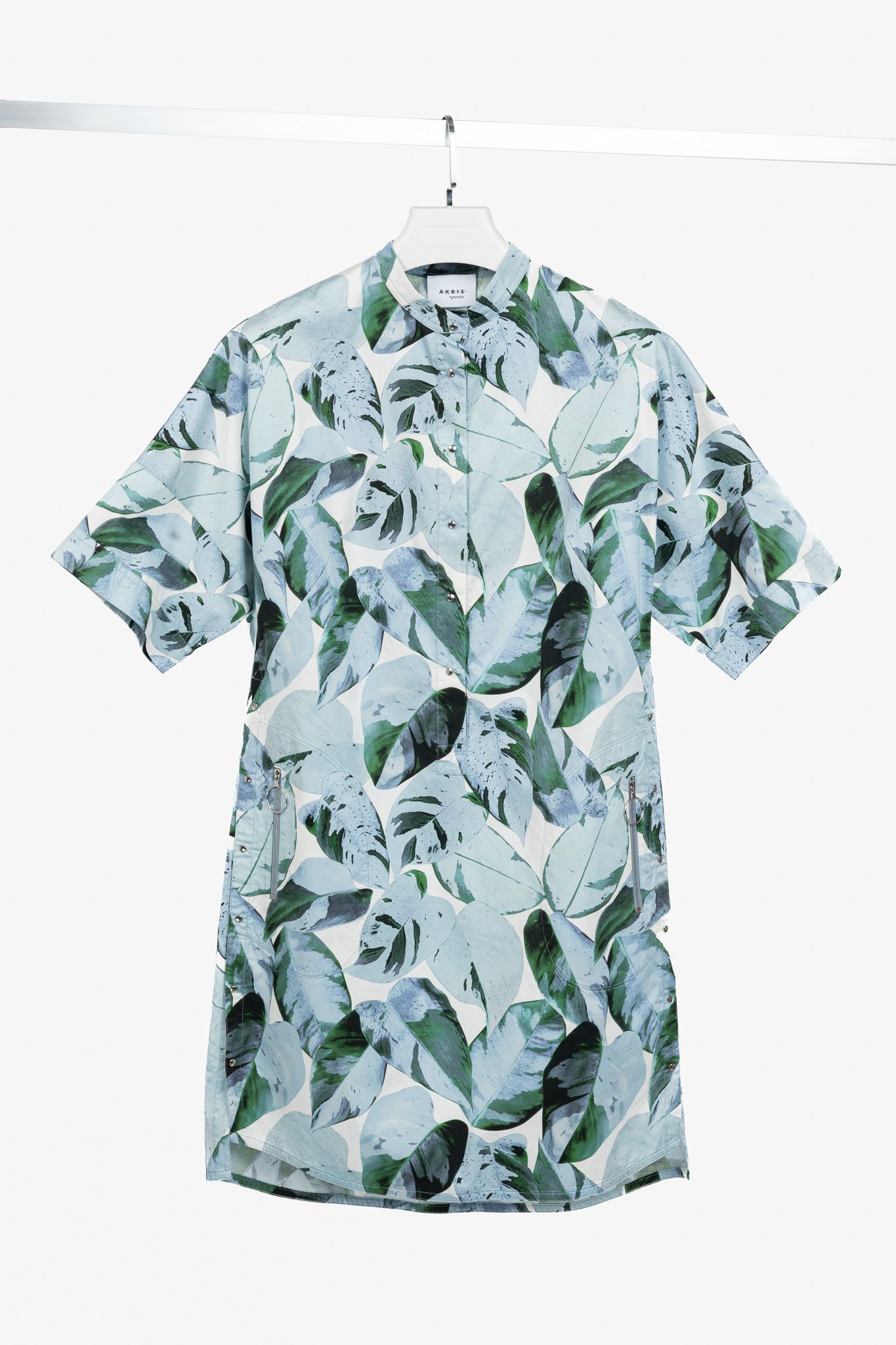Akris Akris Punto Tropical Leaves-Print Cotton Poplin Shift Dress Size M / US 6-8 / IT 42-44 - 1 Thumbnail
