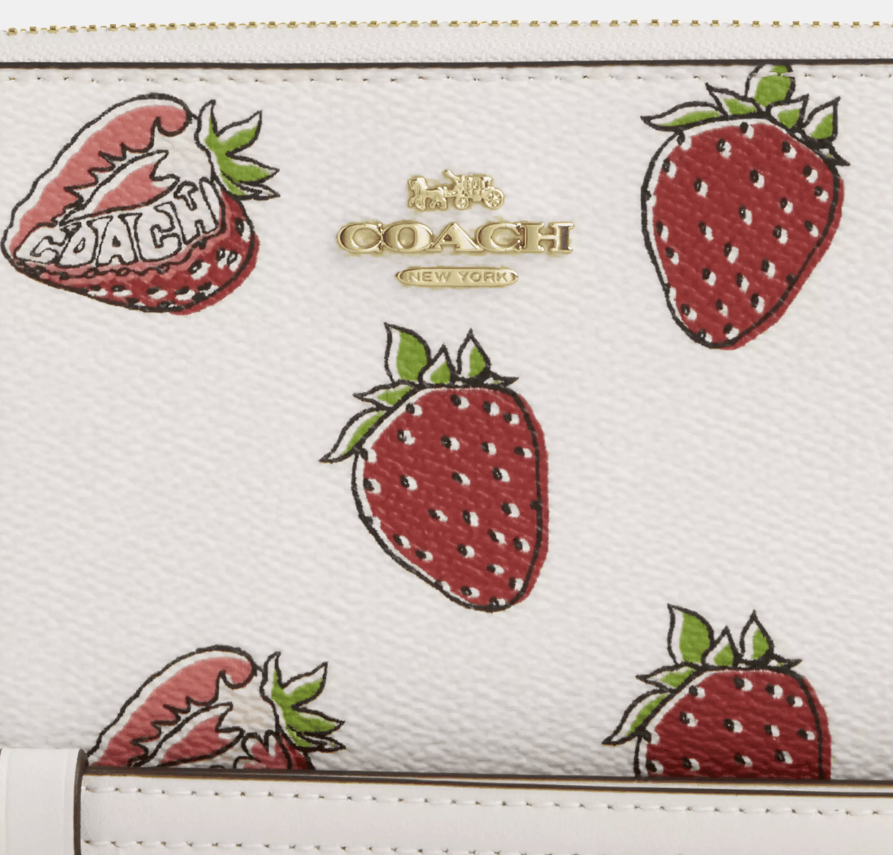 Coach Long Zip Around Wallet With Strawberry Print CAO90 Size ONE SIZE - 7 Thumbnail