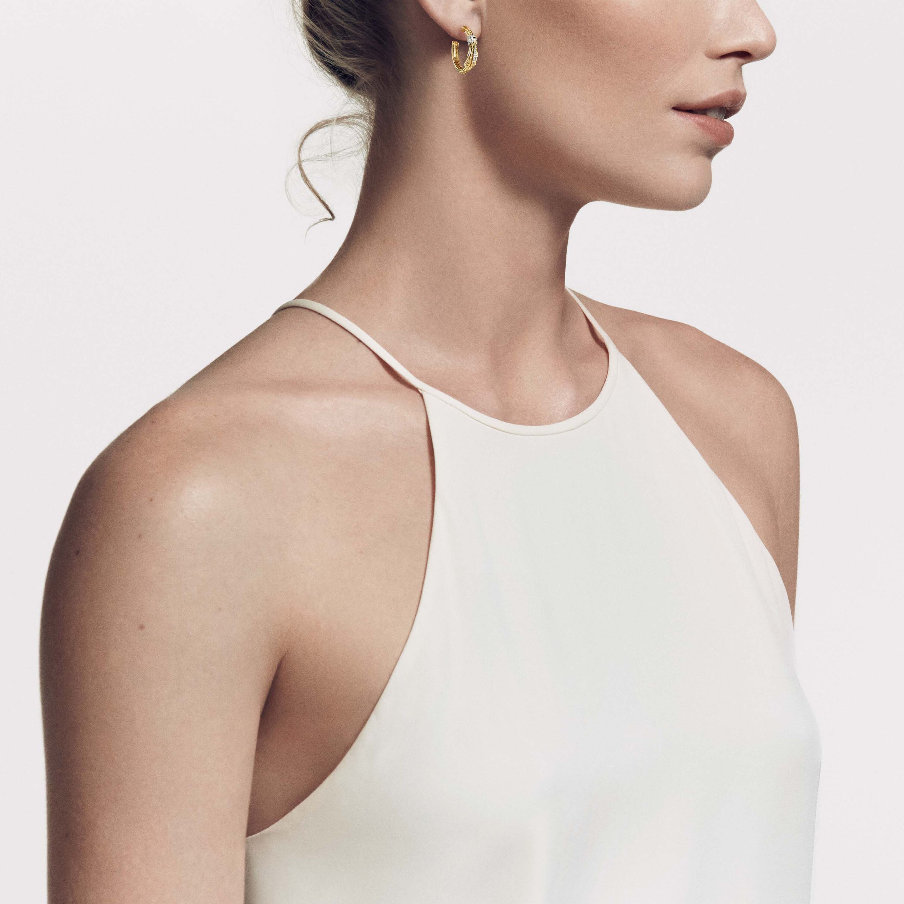 David Yurman o1w1db10526 E17125D/Size 9/Angelika Hoop Earrings in Golden Size ONE SIZE - 3 Thumbnail
