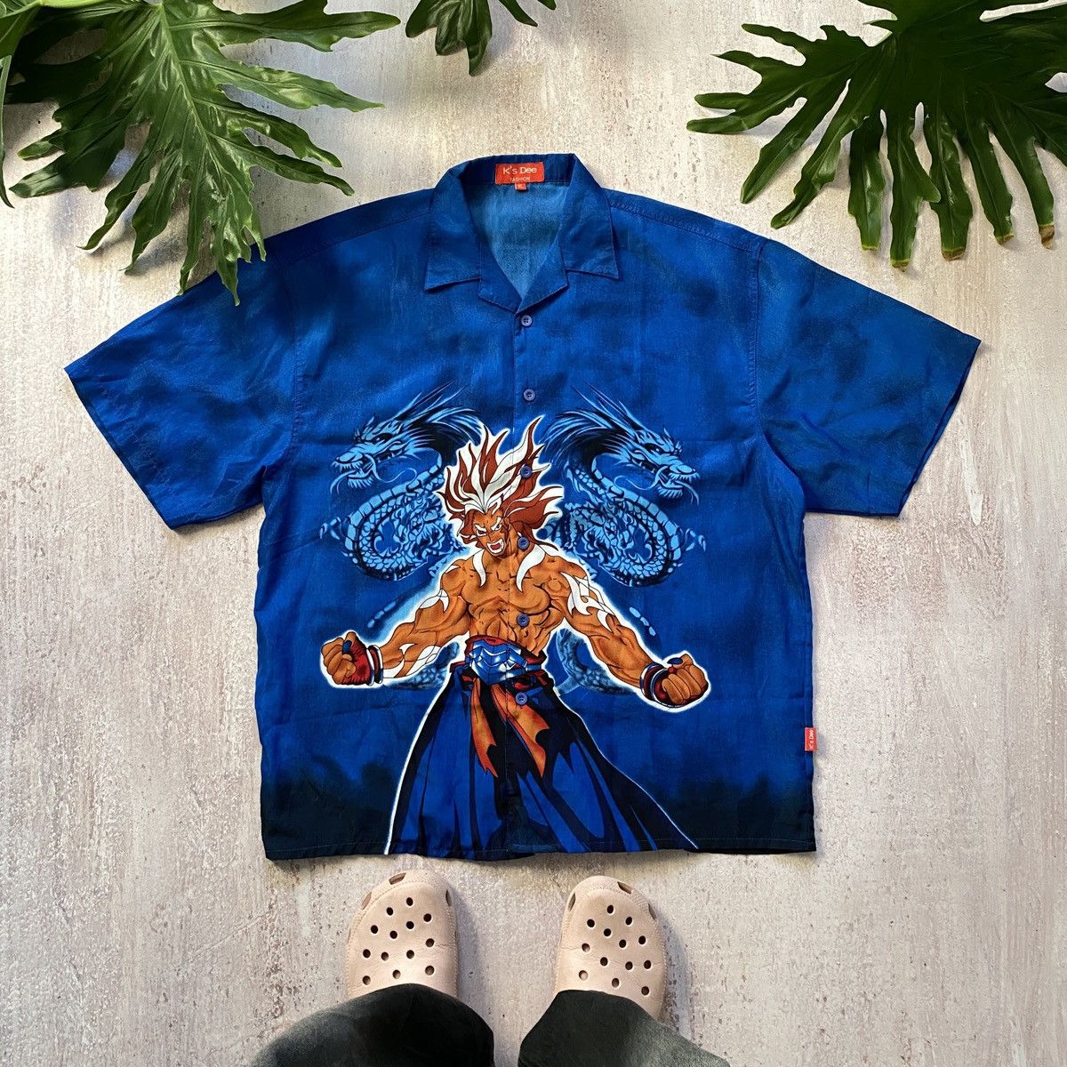 Japanese Brand VINTAGE ANIME BOXY SHIRT K’S DEE DRAGON CRAZY HAWAII 265 Size US XL / EU 56 / 4 - 1 Thumbnail
