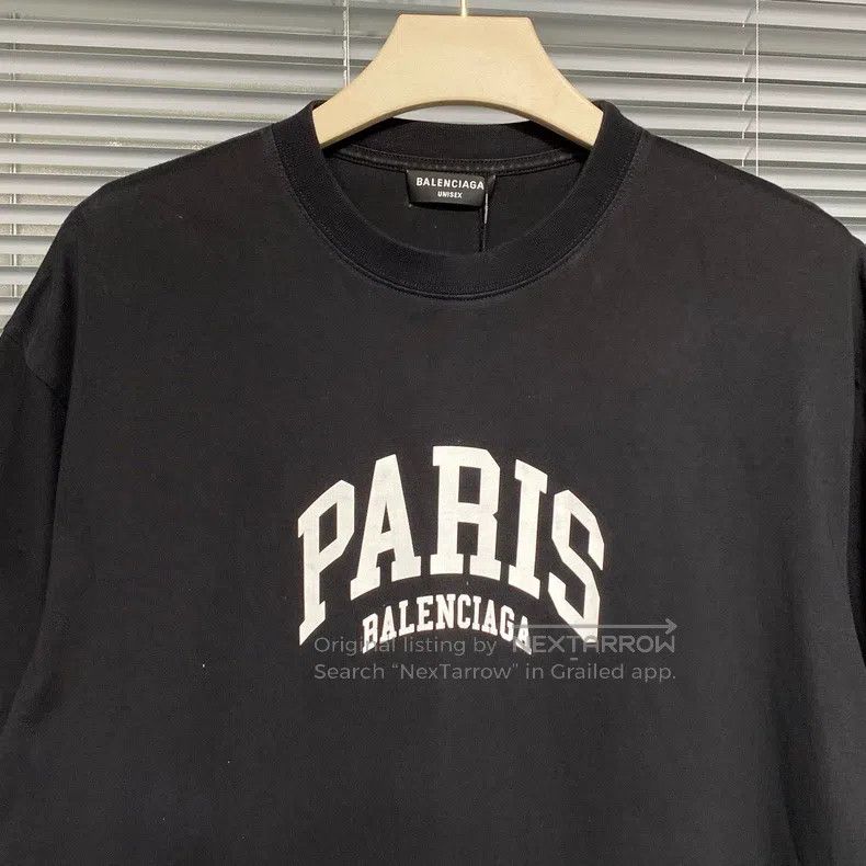 Balenciaga Balenciaga Short-sleeve T-shirt with Paris letter print lo Size US S / EU 44-46 / 1 - 3 Thumbnail