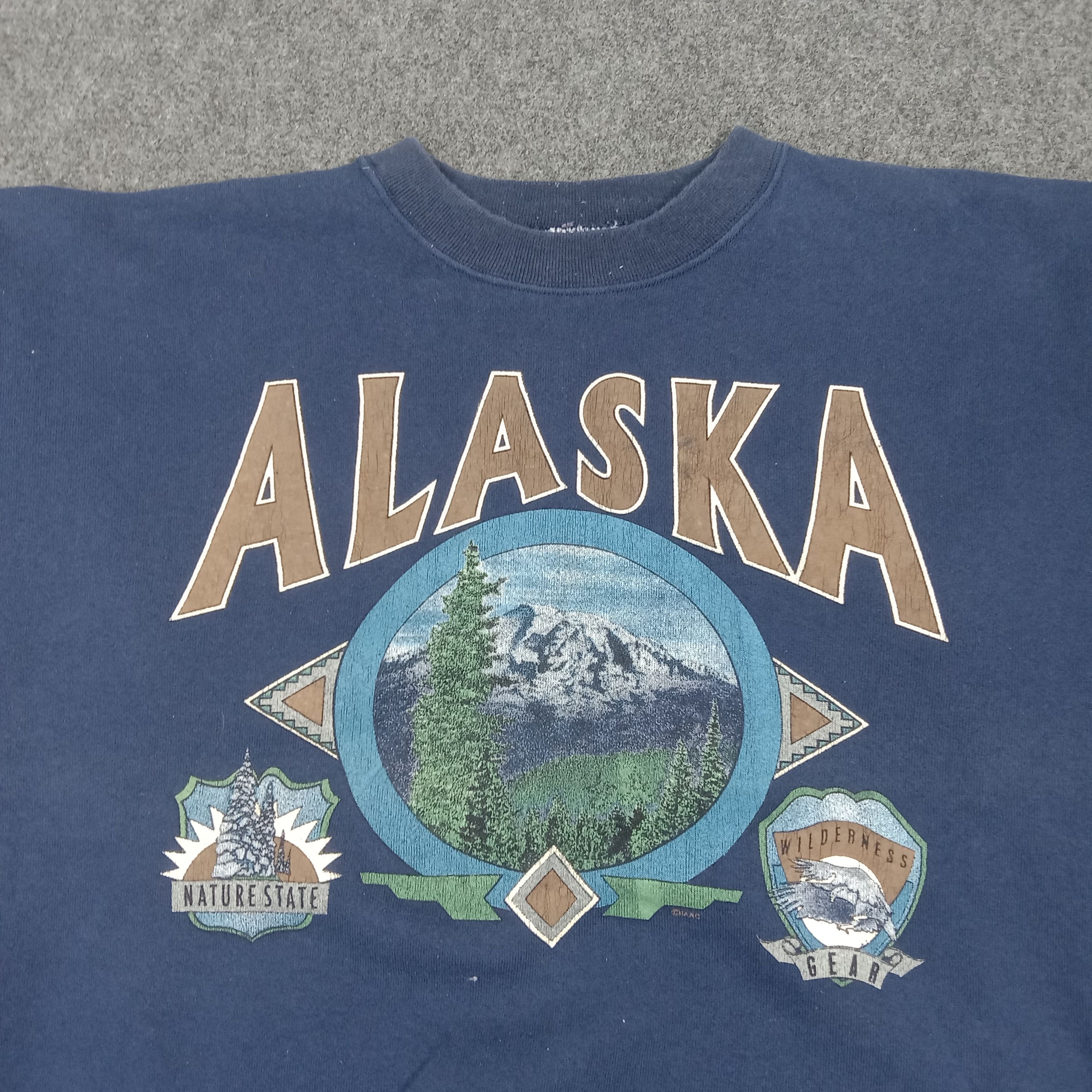 Vintage Alaska Nature States Graphic Sweatshirt C291N2 Size US L / EU 52-54 / 3 - 3 Thumbnail