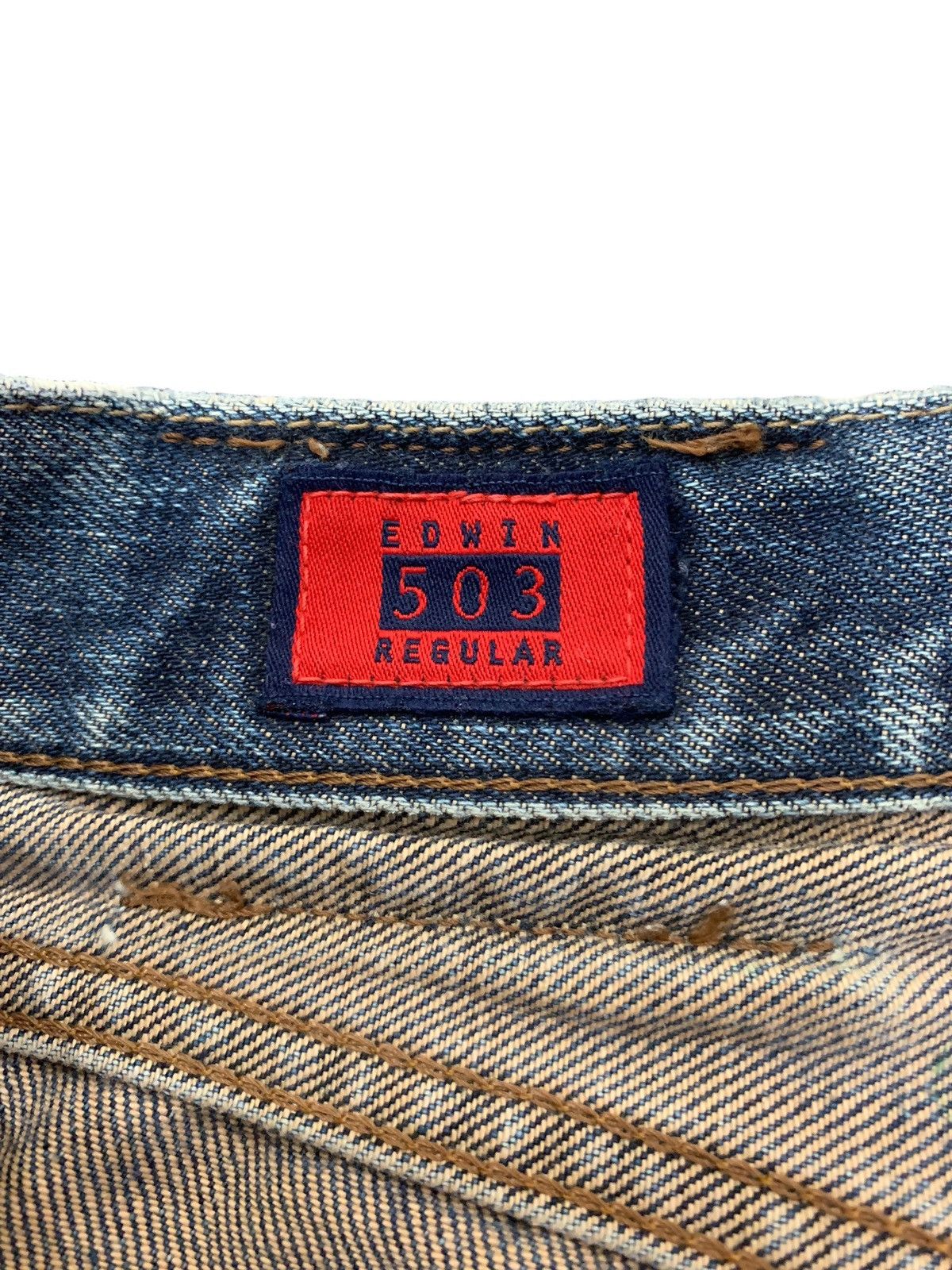 Edwin Edwin 503Z Regular Wide Distressed Denim Pants (AB25) Size US 31 - 15 Thumbnail