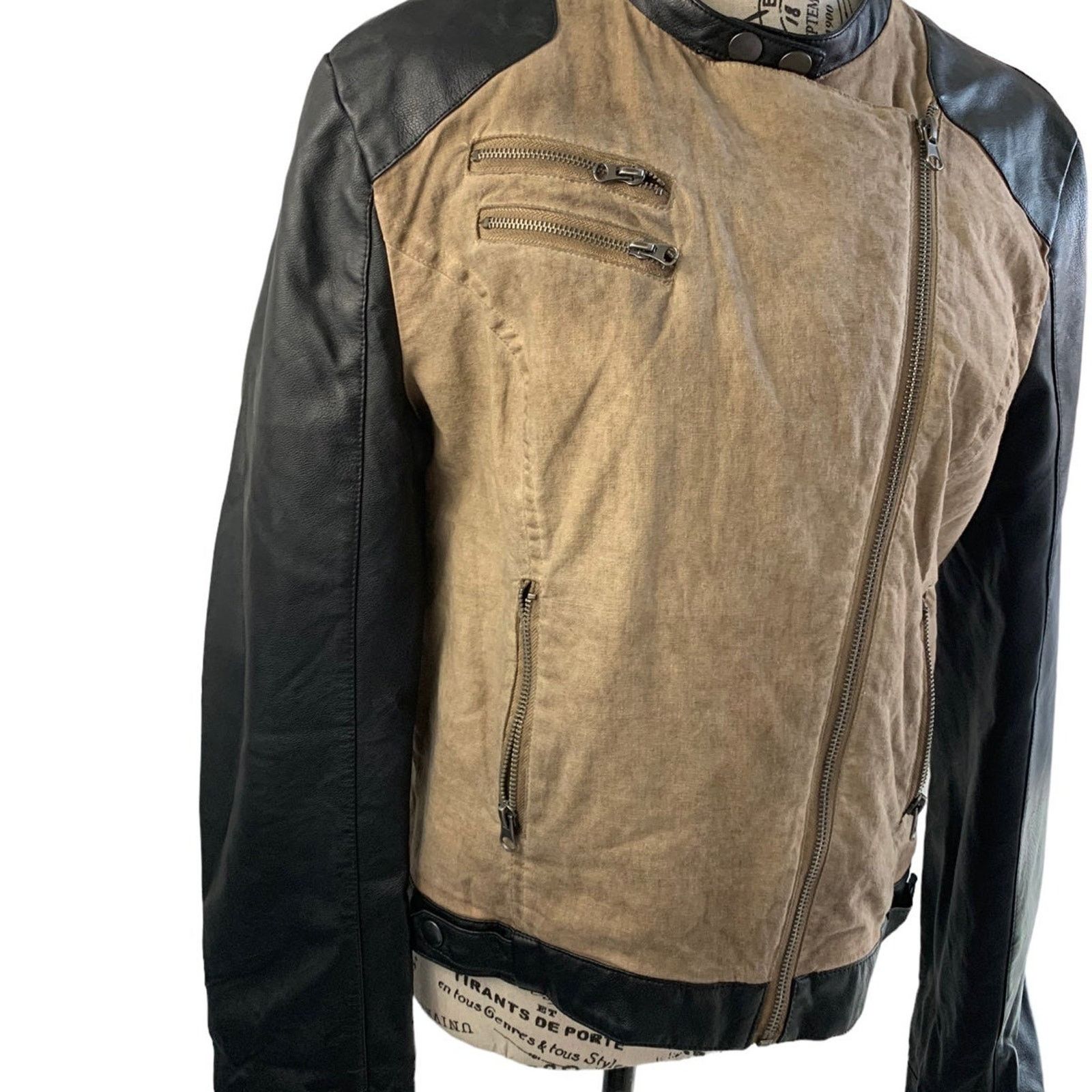 Blanc Noir BLANC NOIR Women's Large Moto Jacket Faux Leather Y2K FLAWS Size L / US 10 / IT 46 - 3 Thumbnail