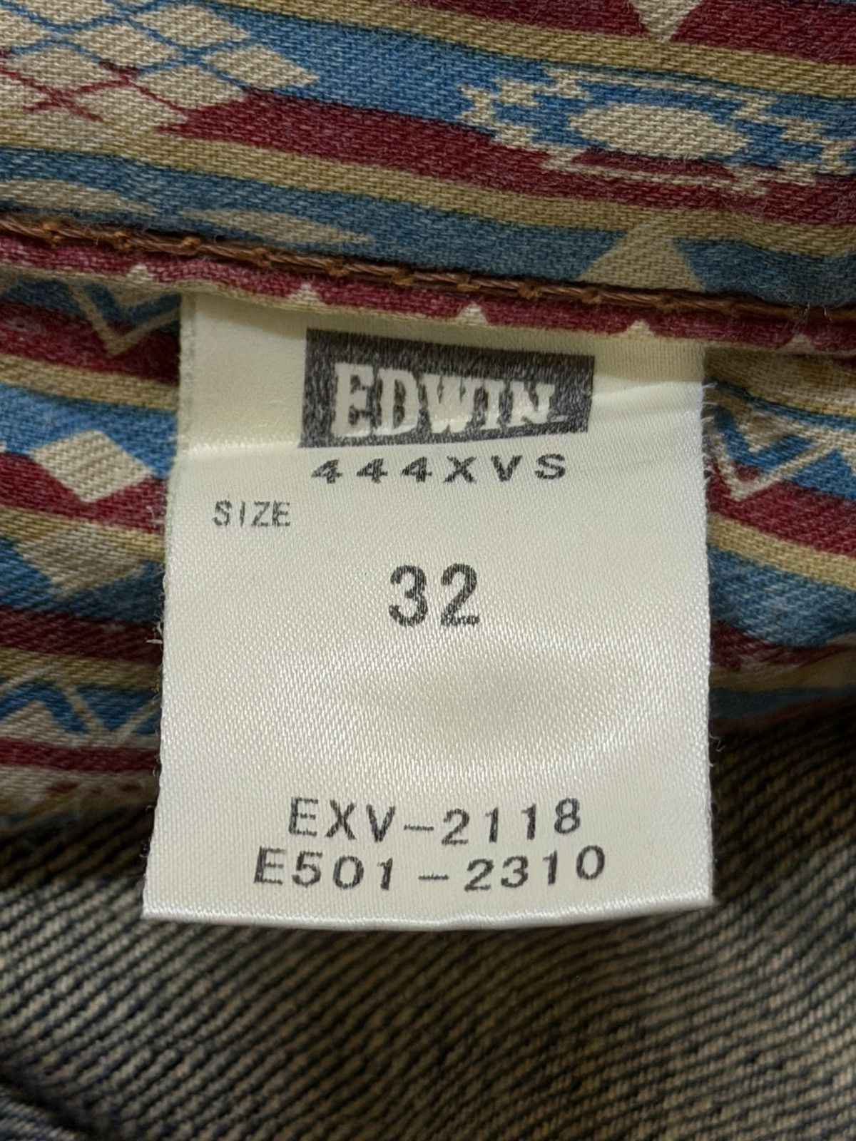 Edwin Vintage 90s Edwin XV Blue Faded Wash Distress Wide Leg Loose Size US 34 / EU 50 - 6 Thumbnail