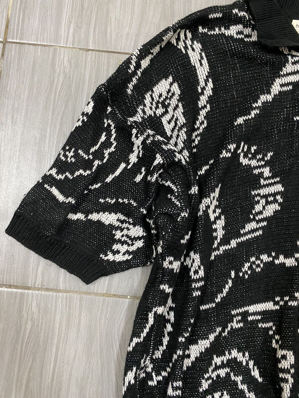 Japanese Brand Vintage Backgammon Polo Knitwear Black White Size US L / EU 52-54 / 3 - 4 Thumbnail