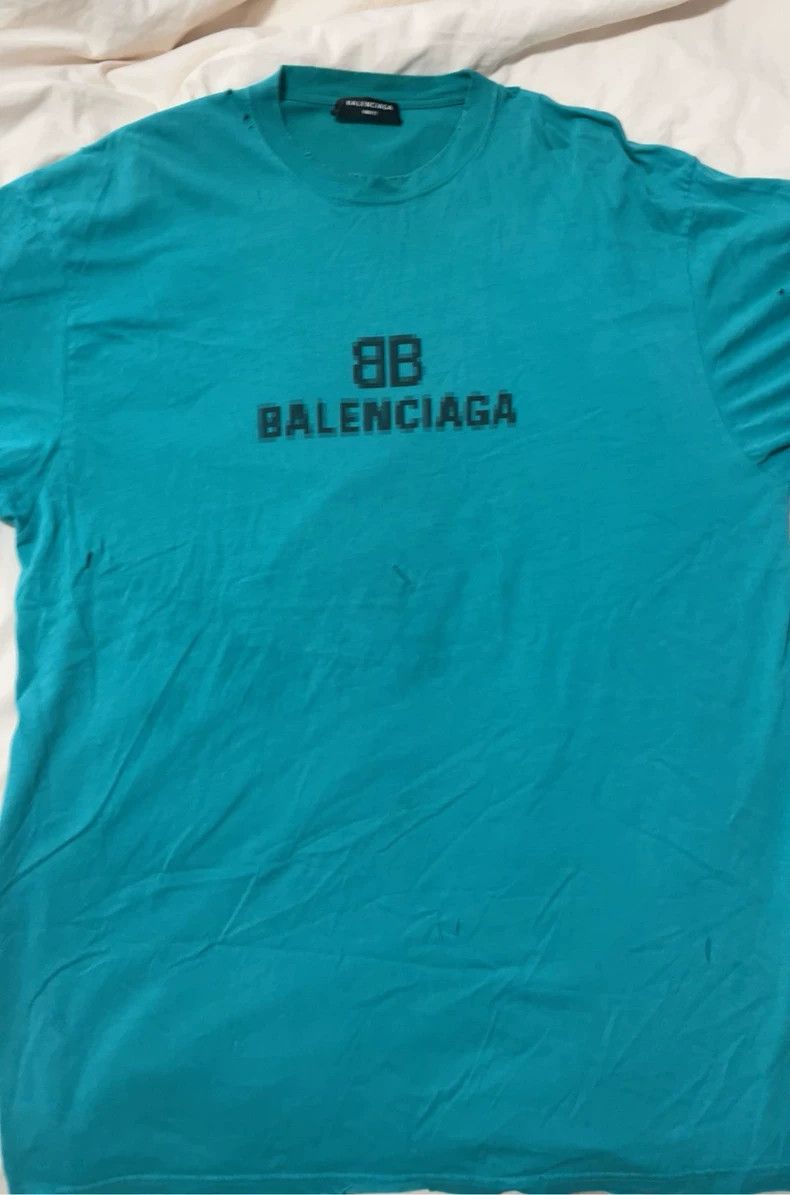 Balenciaga Balenciaga Lake blue mosaic short sleeves Size US XS / EU 42 / 0 - 1 Thumbnail