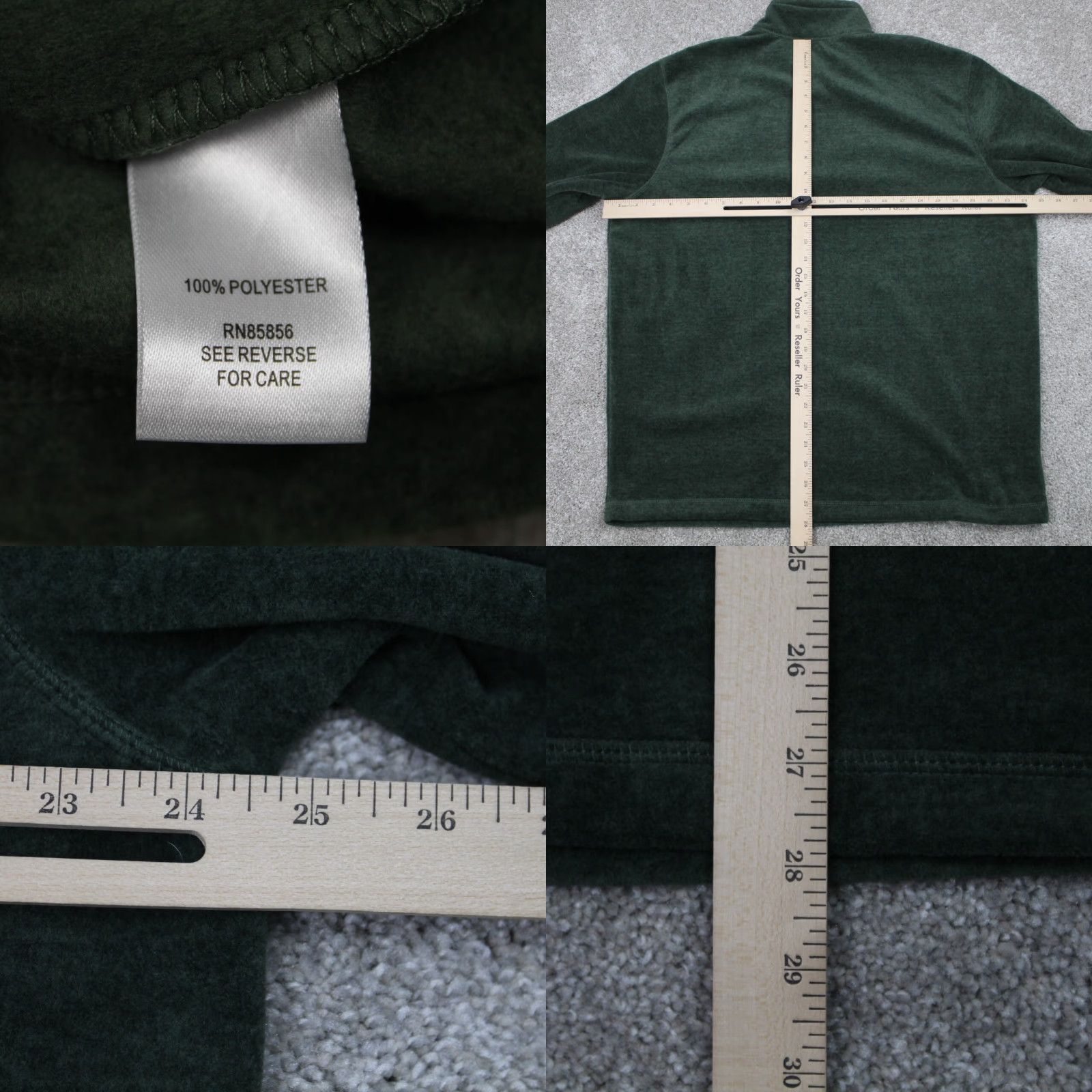 Essentials Gander Mountain Shacket Mens Large Green 1/4 Zip Sweatshirt Fleece NWT ACembroidered Logo Regular Fit Outdoor Shirt Size US L / EU 52-54 / 3 - 8 Thumbnail