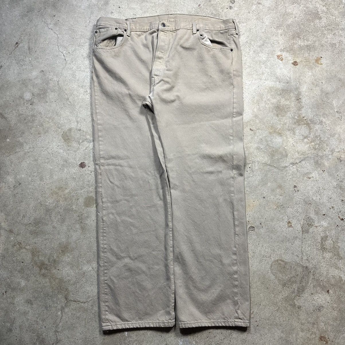 Levi's Vintage Y2K Khaki Levis 501 XX Denim Baggy Skater Jeans Size US 44 / EU 60 - 7 Thumbnail