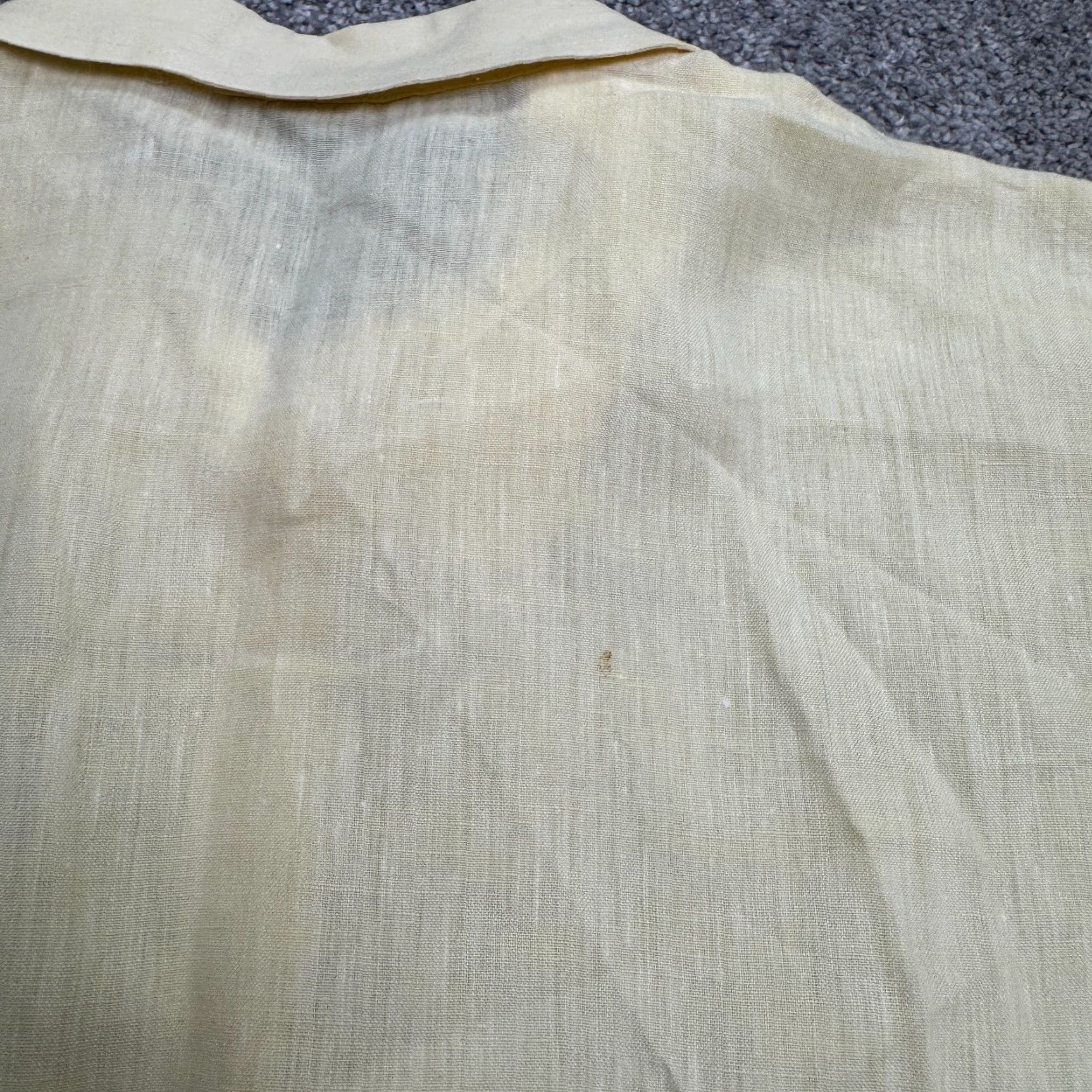 Lands' End Lands' End Linen Button-Up Shirt Womens 16 Yellow Short Sleeve Casual Summer Size XXL / US 16-18 / IT 52-54 - 5 Thumbnail