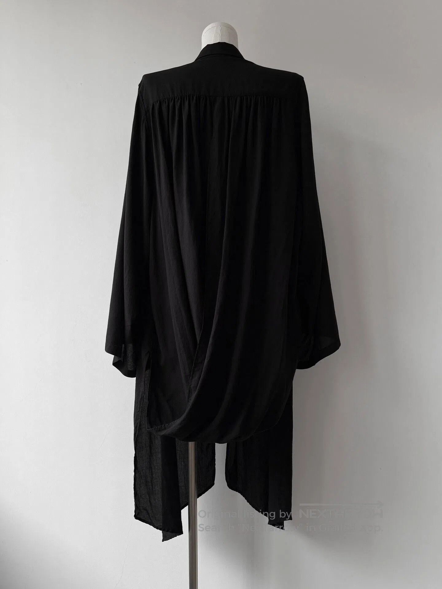 Limi Feu Yohji Yamamoto Black Flowing Shirt. Size S / US 4 / IT 40 - 5 Thumbnail