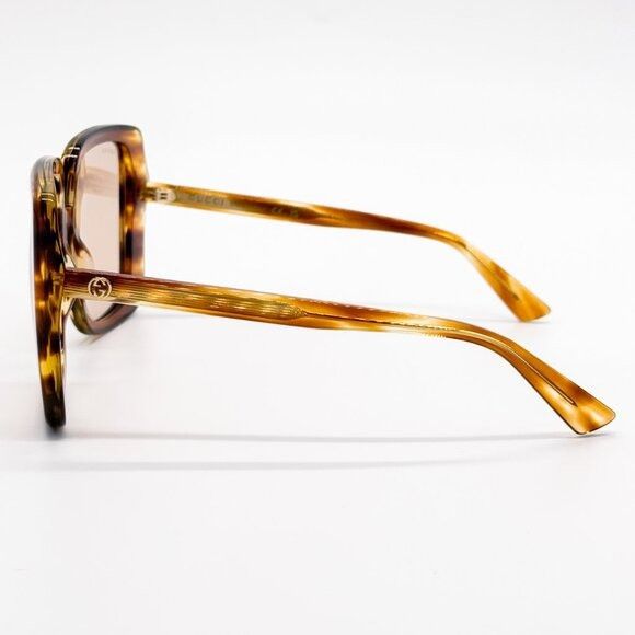 Gucci NEW GUCCI GG1314S 003 SUNGLASSES WOMEN HAVANA BROWN OVERSIZE Size ONE SIZE - 8 Thumbnail