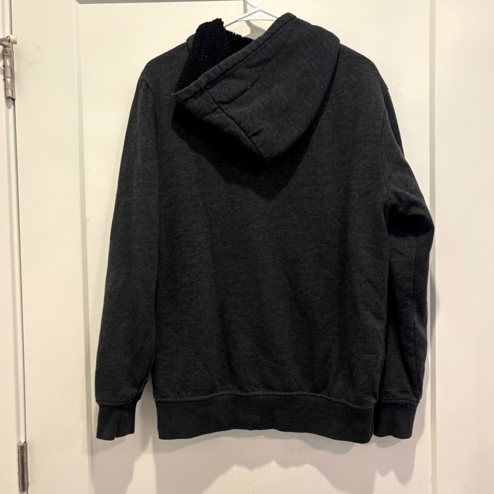 Quiksilver Quiksilver Hoodie Charcoal Grey Blue Logo Full Zip Sherpa Lined Size M Mens Size US M / EU 48-50 / 2 - 3 Thumbnail