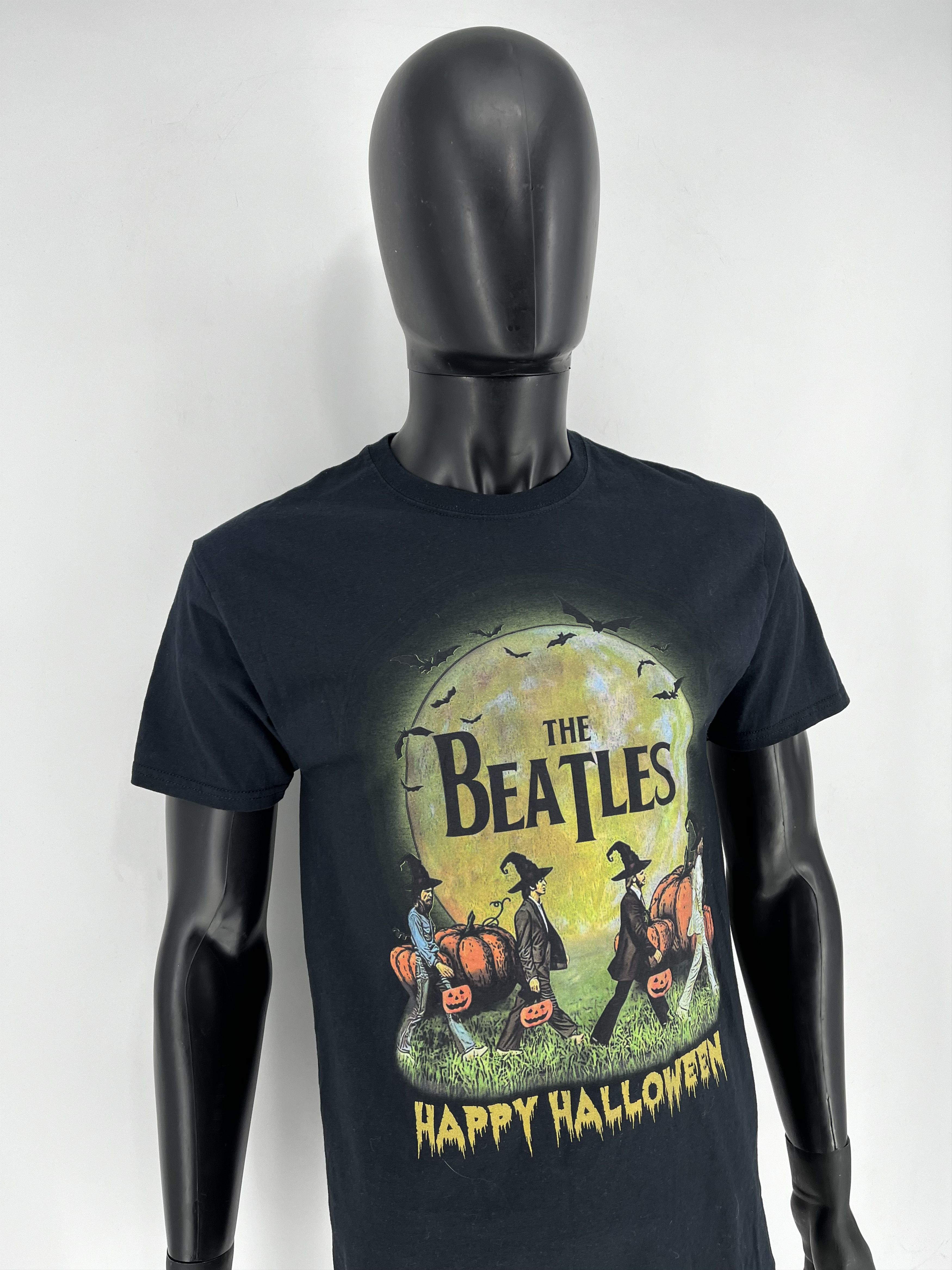Band Tees × Vintage Vintage The Beatles Happy HalloweenThrashed Rock Streetwear Size US M / EU 48-50 / 2 - 3 Thumbnail