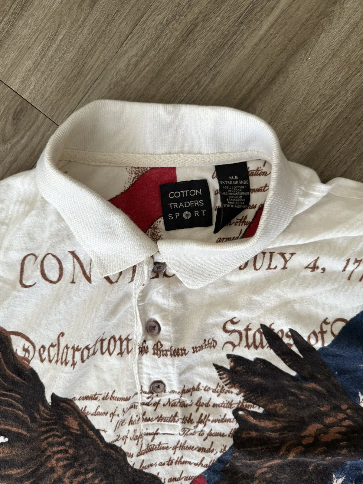 Cotton Traders Cotton Traders Sport Mens Patriotic Constitution Flag Polo Size US XL / EU 56 / 4 - 3 Thumbnail