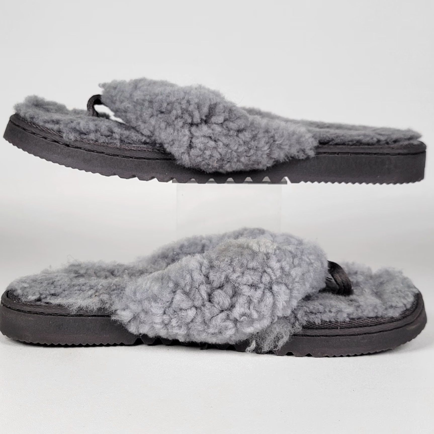 Vintage Fireside by Dearfoams Slippers Womens 10 Cairns Gray Casual Comfort Thong Slide Size US 10 / IT 40 - 4 Thumbnail