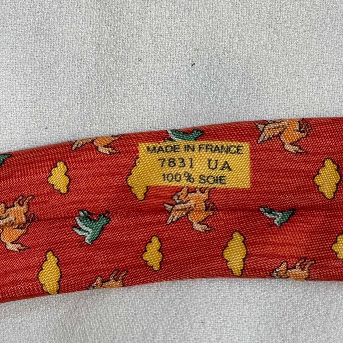 Hermes Hermes Paris Vintage Silk Pegasus & Dove Men’s Tie 7831 UA Size ONE SIZE - 2 Thumbnail