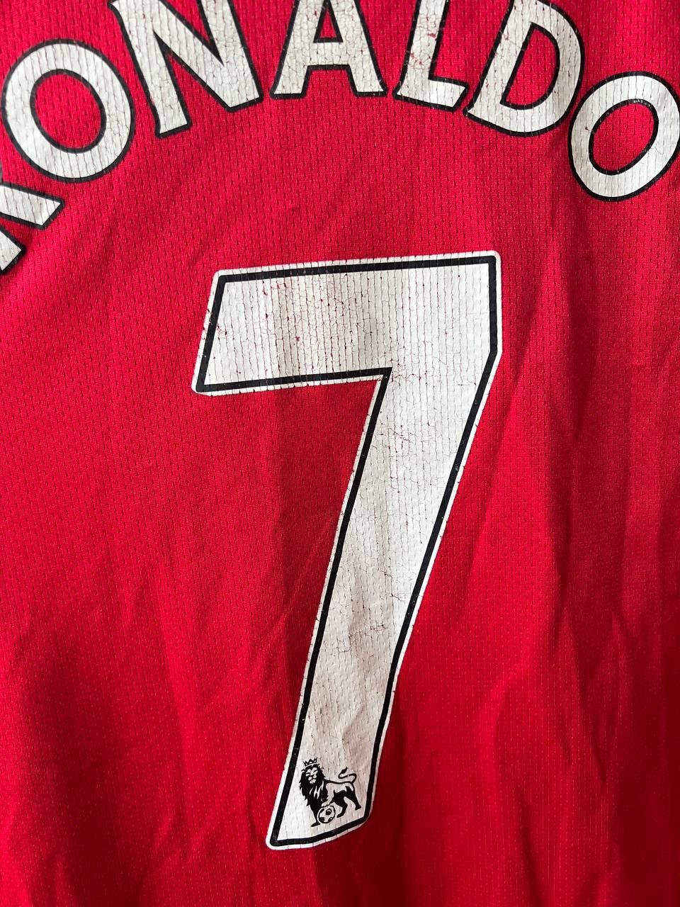 Nike 2007/09 MANCHESTER UNITED #7 RONALDO HOME SOCCER JERSEY NIKE Size US M / EU 48-50 / 2 - 11 Thumbnail