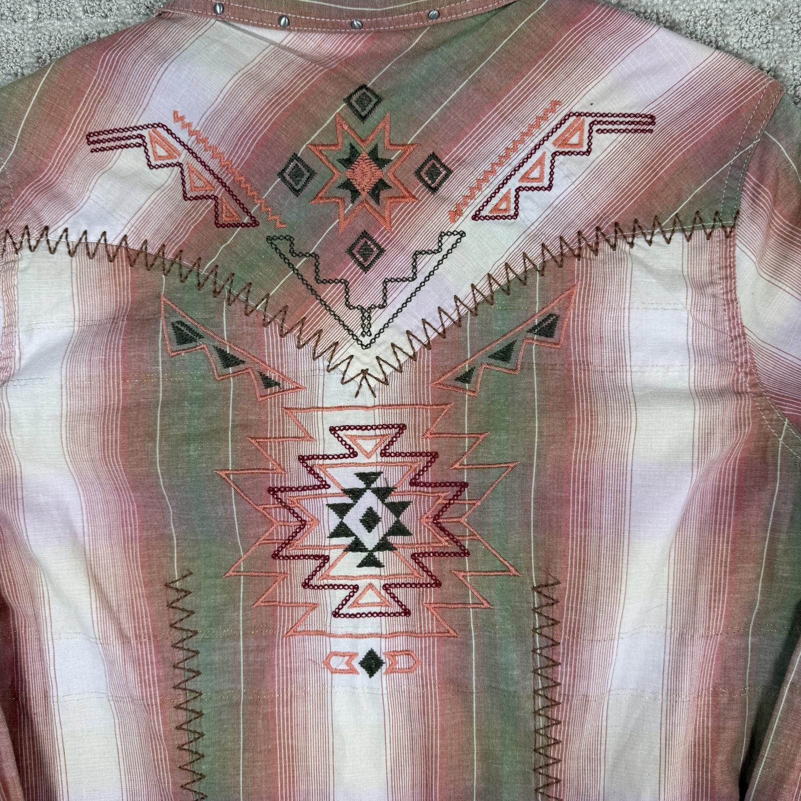 Wrangler Wrangler Western Pearl Snap Shirt Womens M Size M / US 6-8 / IT 42-44 - 8 Thumbnail