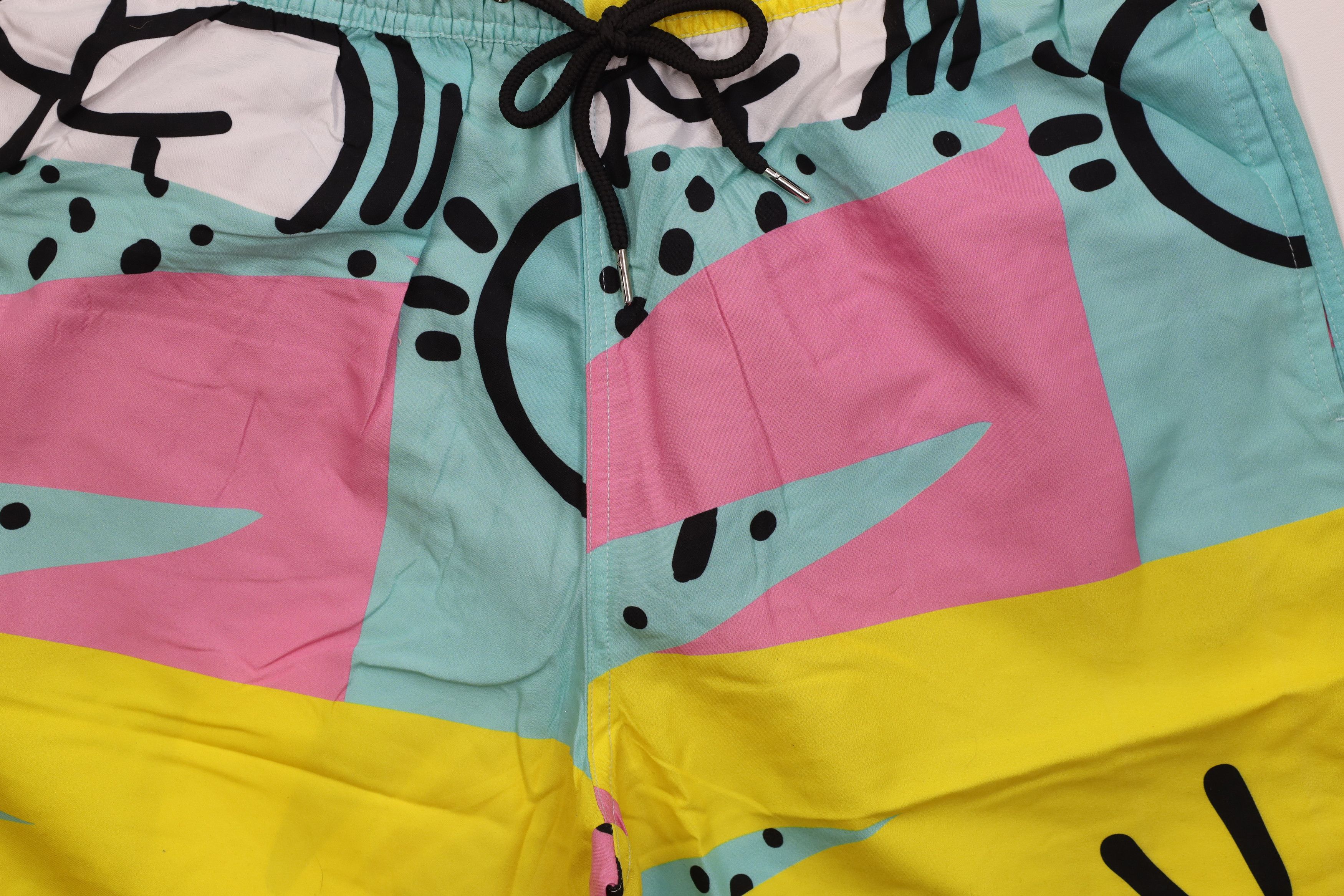Vintage Deadstock Y2K Streetwear Above Knee Graffiti Swim Shorts Size US 34 / EU 50 - 3 Thumbnail