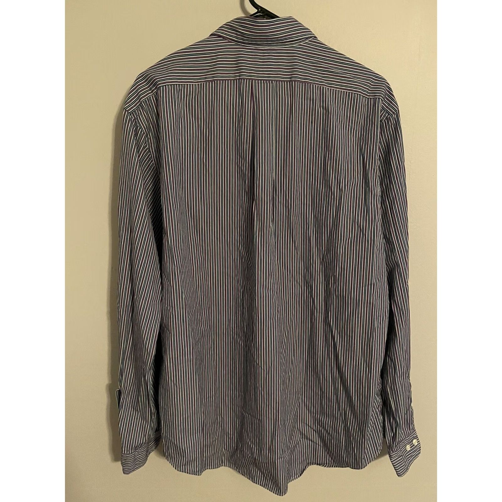 Polo Ralph Lauren Polo Ralph Lauren Custom Fit Shirt XL Purple Striped Casual Button Up Men's 17 Size US XL / EU 56 / 4 - 3 Thumbnail