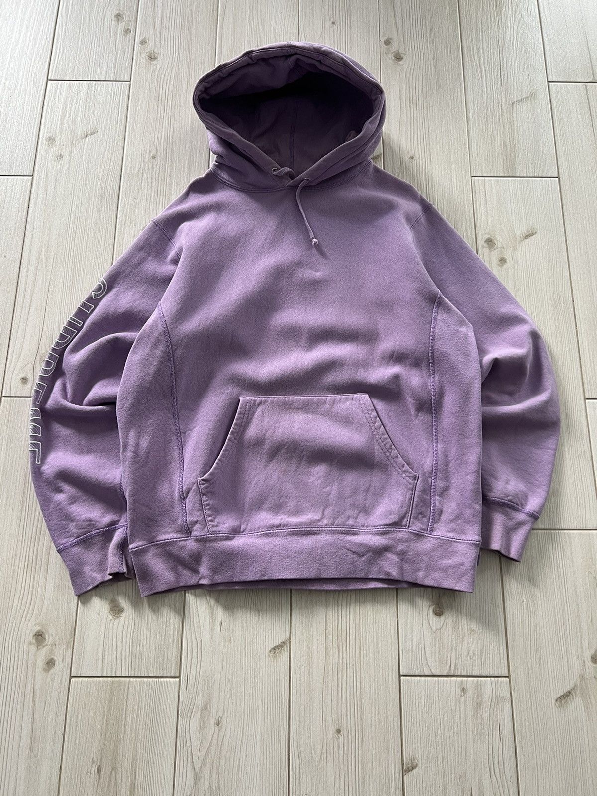 Supreme Supreme Sleeve Embroidery Hooded Sweatshirt Violet Medium Size US M / EU 48-50 / 2 - 1 Thumbnail