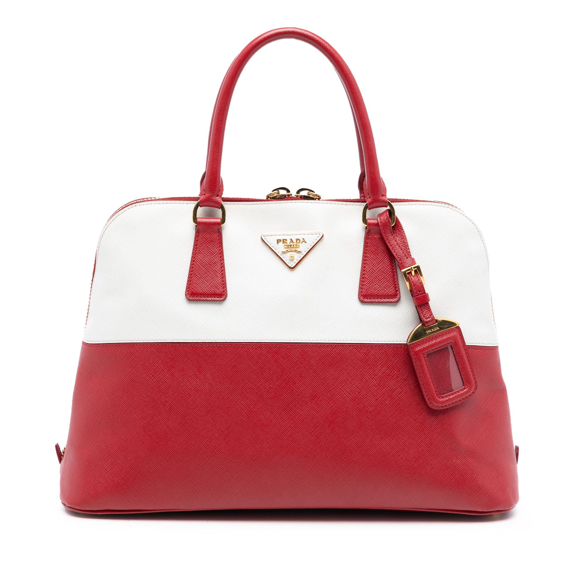 Prada Prada Medium Bicolor Saffiano Lux Promenade Satchel Size ONE SIZE - 1 Thumbnail